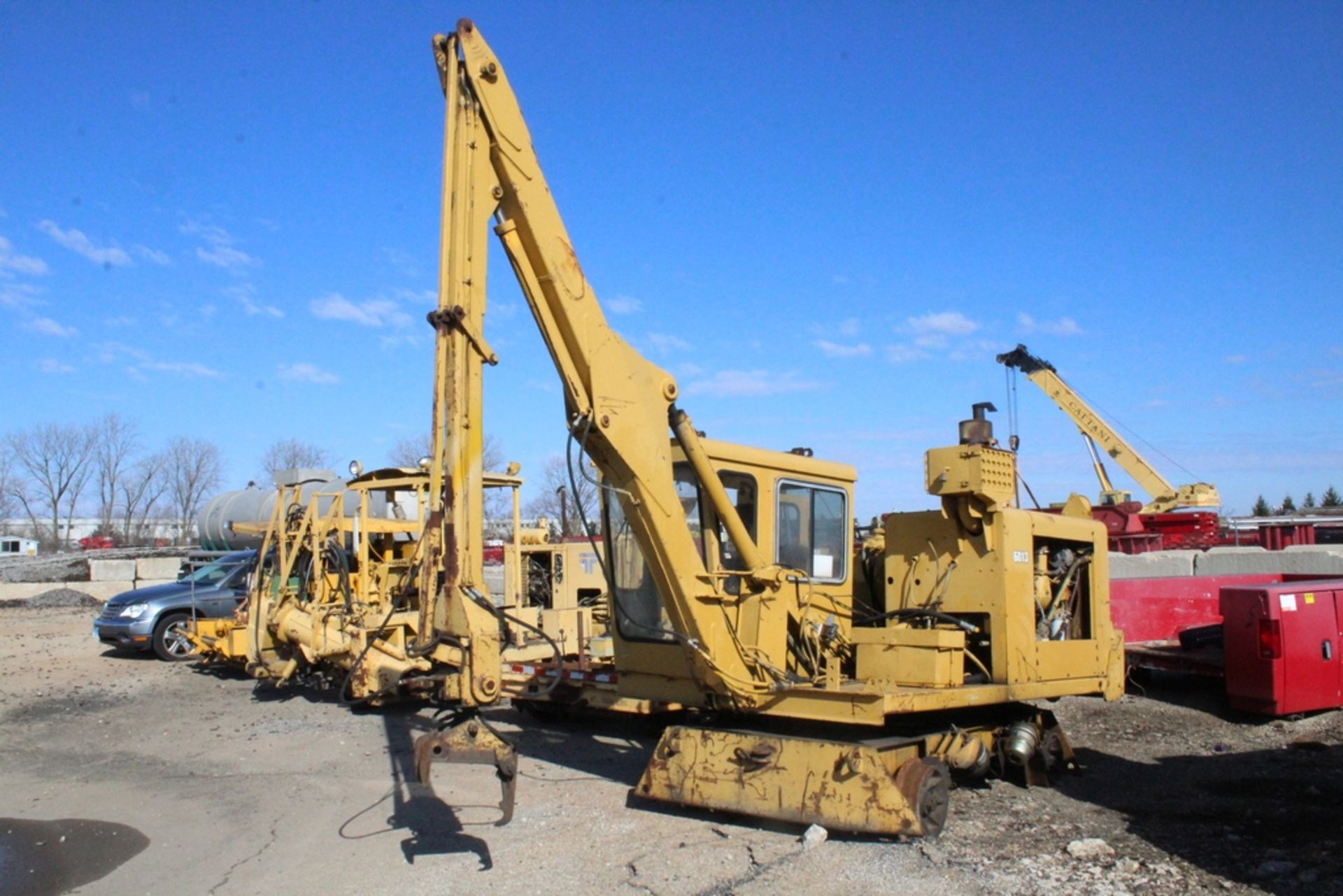 KERSHAW MODEL 12-4 TIE CRANE, RAILROAD TIE GRAPPLE, DETROIT DIESEL ENGINE