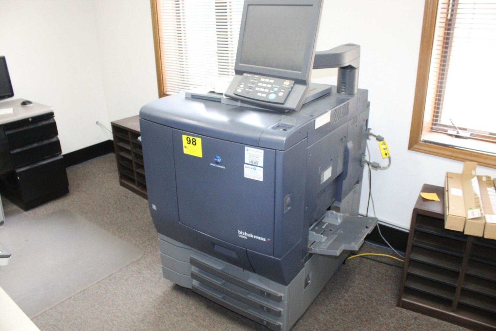 KONICA MINOLTA BIZHUB C6000 COLOR COPIER, WITH THREE PAPER TRAYS