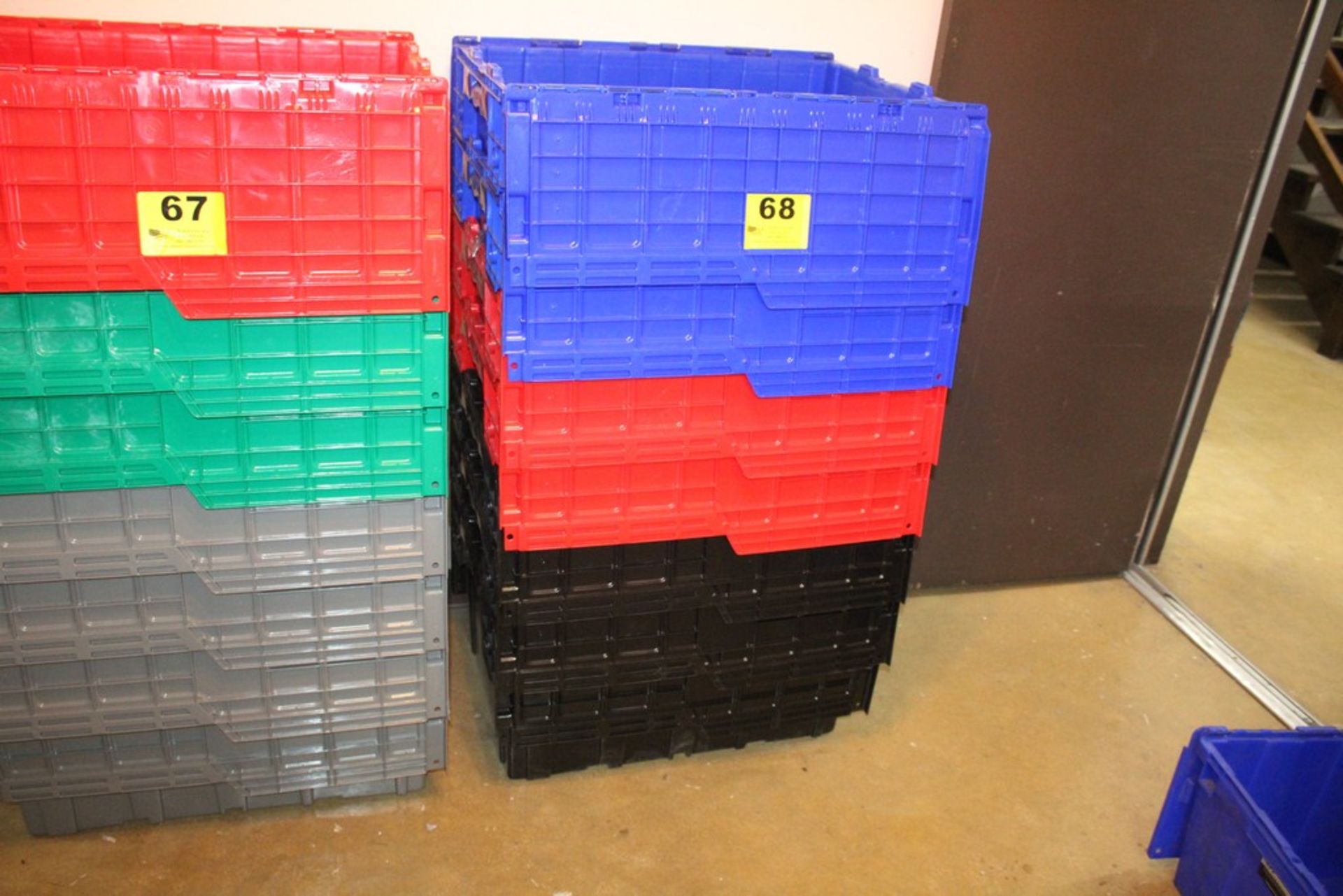 (7) LARGE STACKABLE TOTES