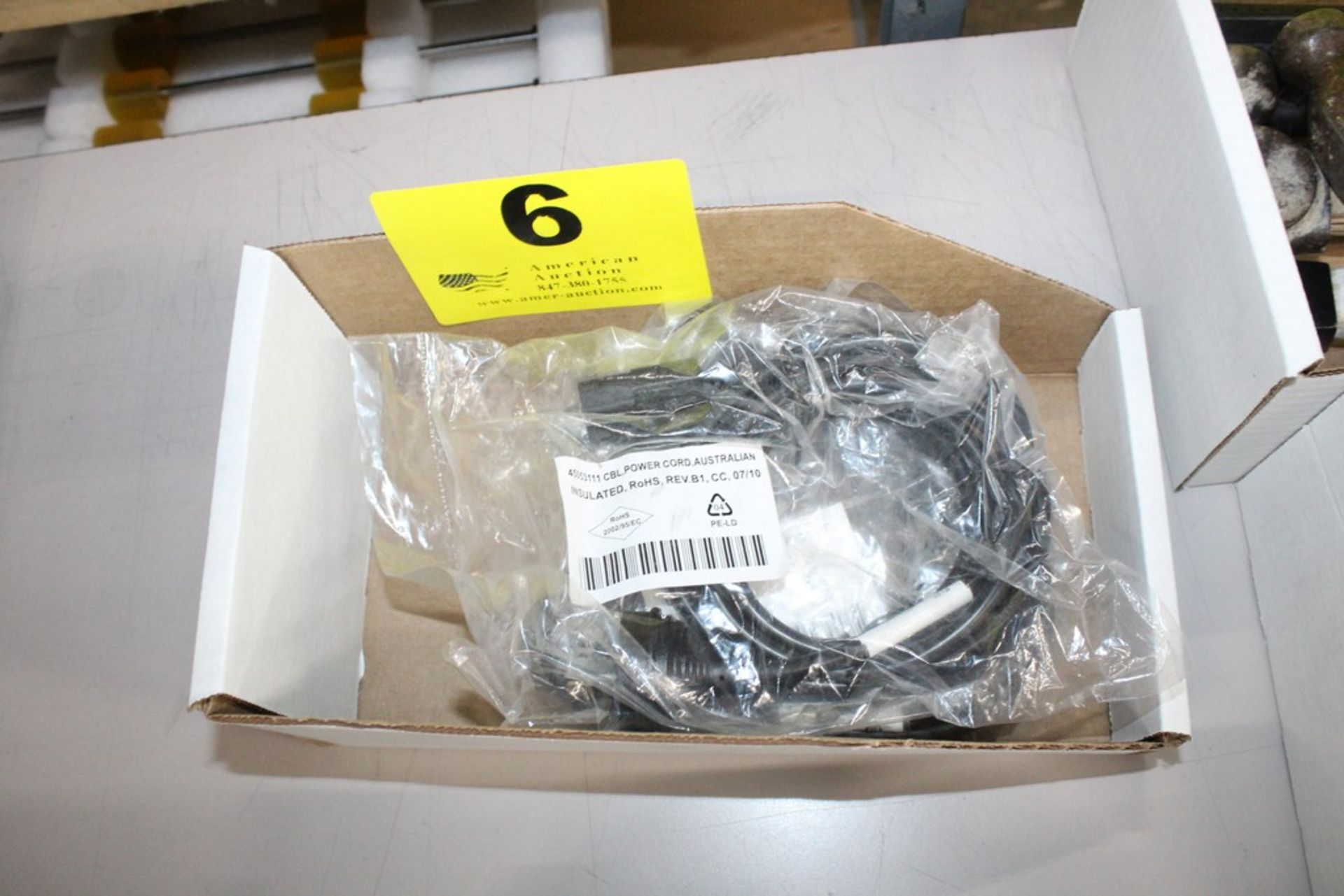 ASSORTED POWER CORDS IN BOX