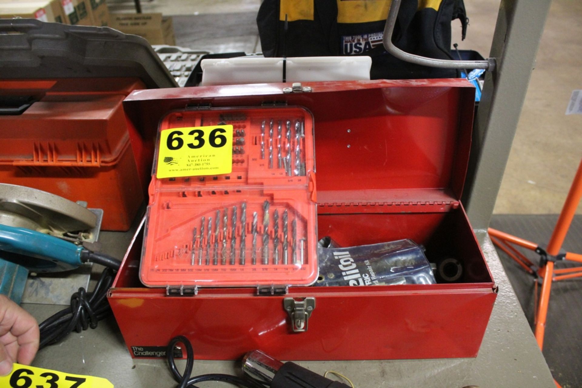 ASSORTED SOCKETS AND DRILL BIT KIT IN TOOLBOX