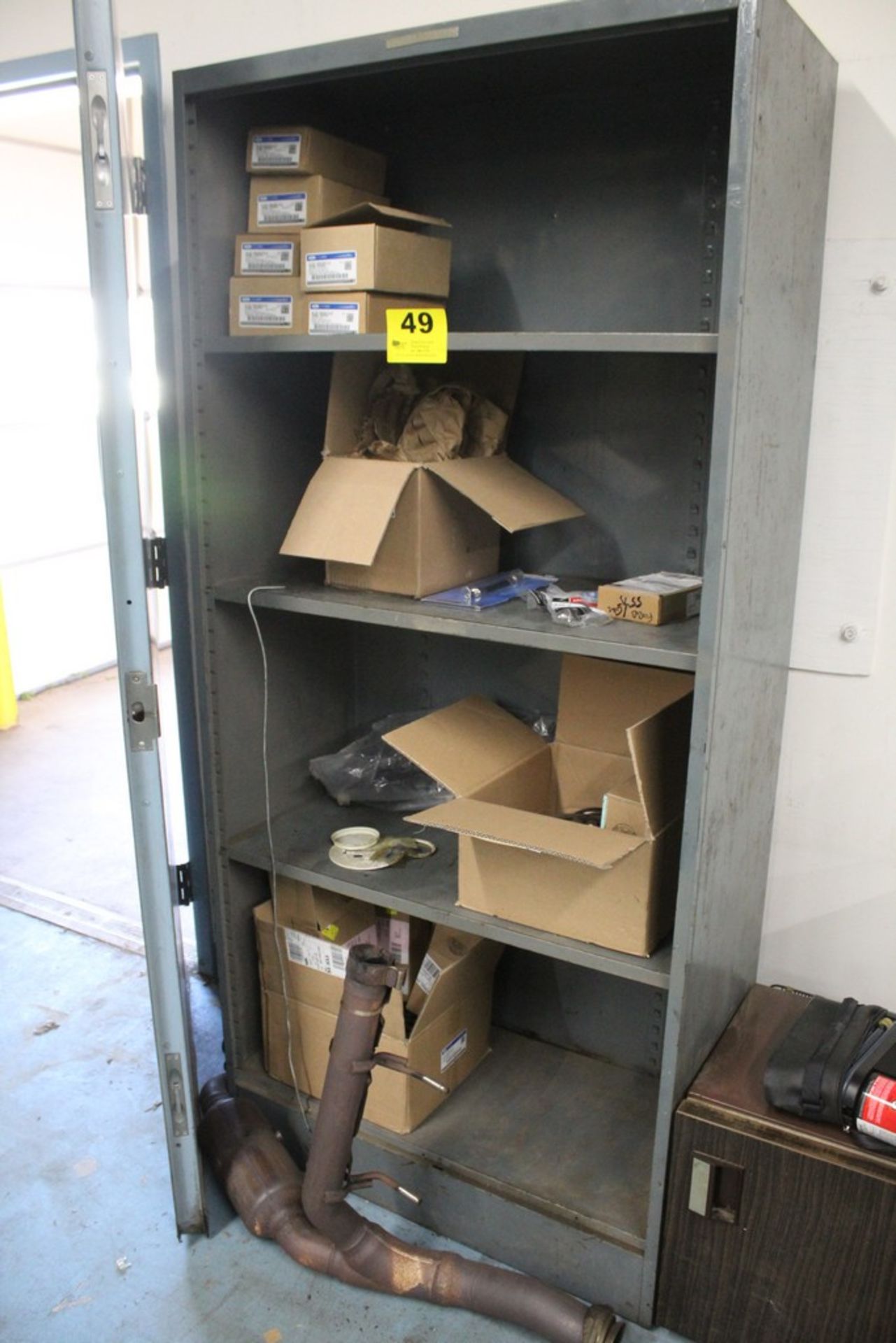 ASSORTED MOTORCRAFT PARTS WITH SHELVING UNIT