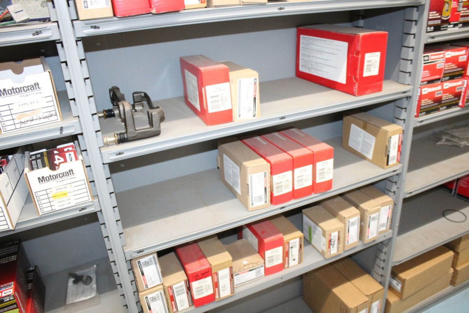 ASSORTED MOTORCRAFT BRAKE PADS ON (7) SHELVES - Image 3 of 4