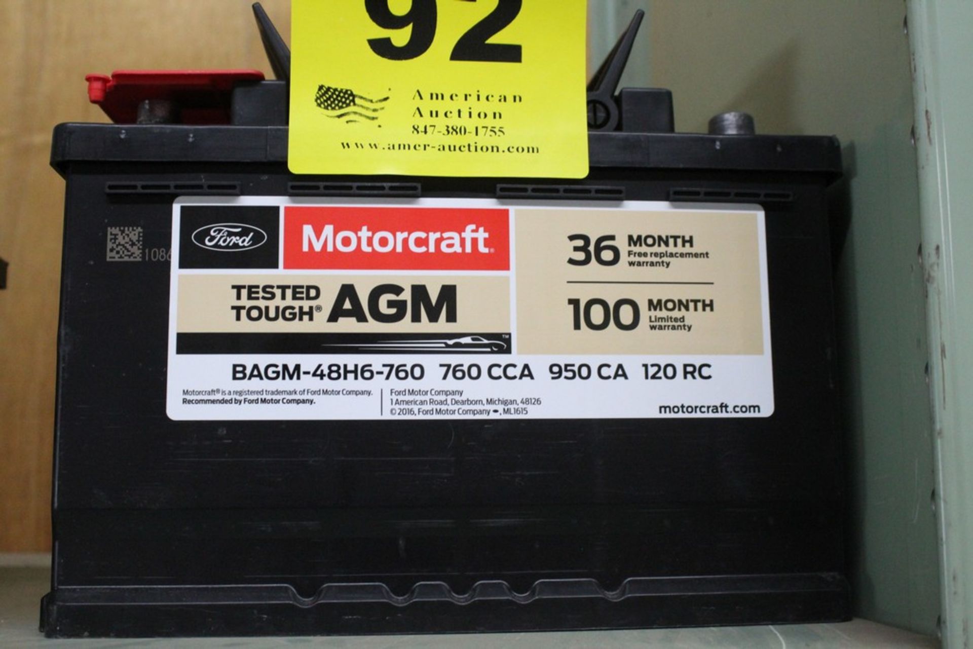 MOTORCRAFT BATTERY-BAGM-48H6-760