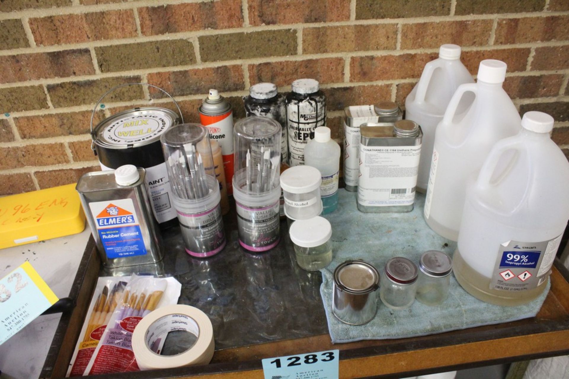 PORTABLE TABLE WITH AND ASSORTED CHEMICALS - Image 2 of 3