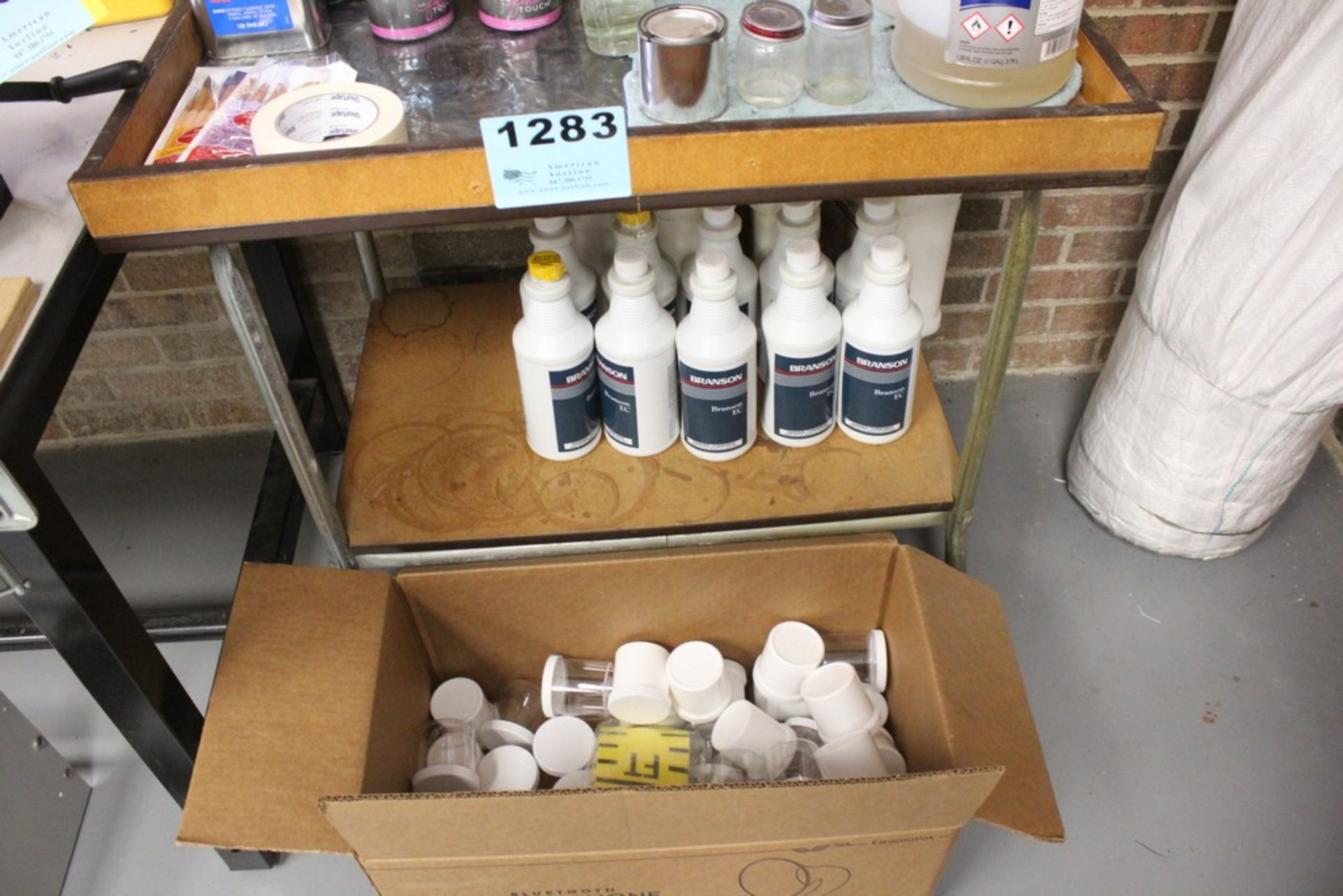 PORTABLE TABLE WITH AND ASSORTED CHEMICALS - Image 3 of 3