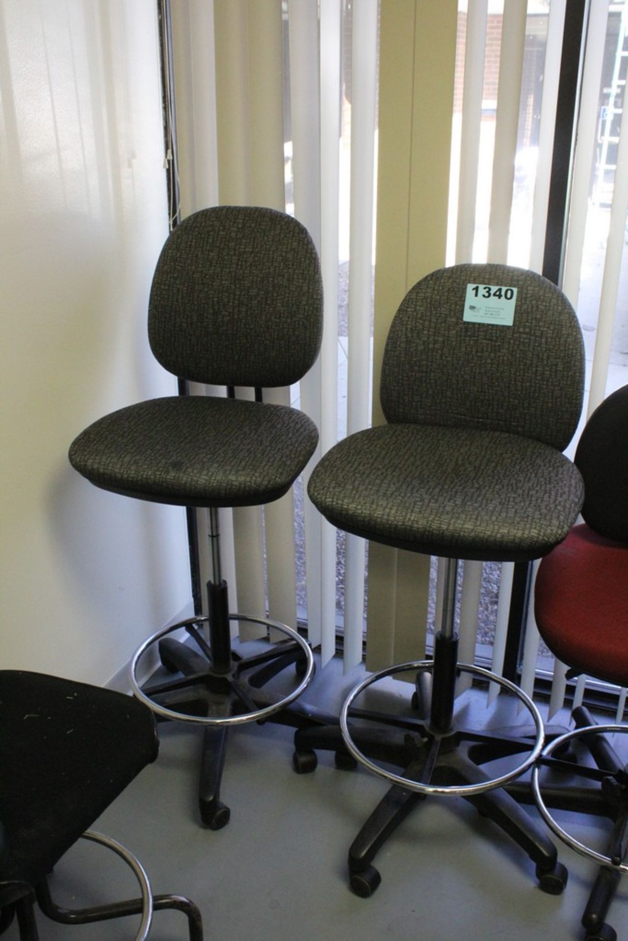 (2) PORTABLE LAB HIGH CHAIRS