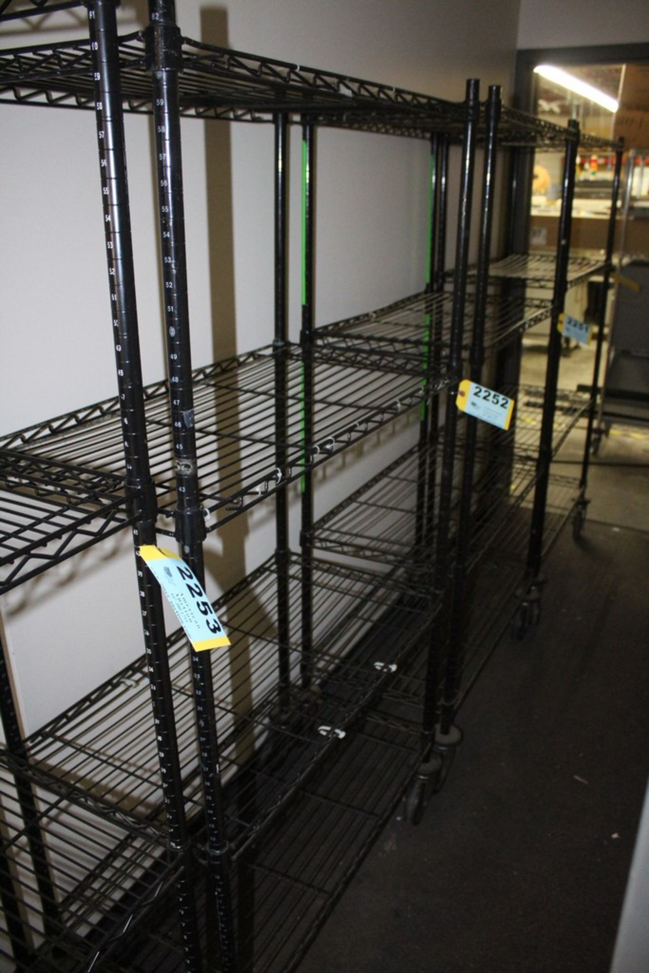 PORTABLE WIRE SHELVING UNIT, 69" X 36" X 18"