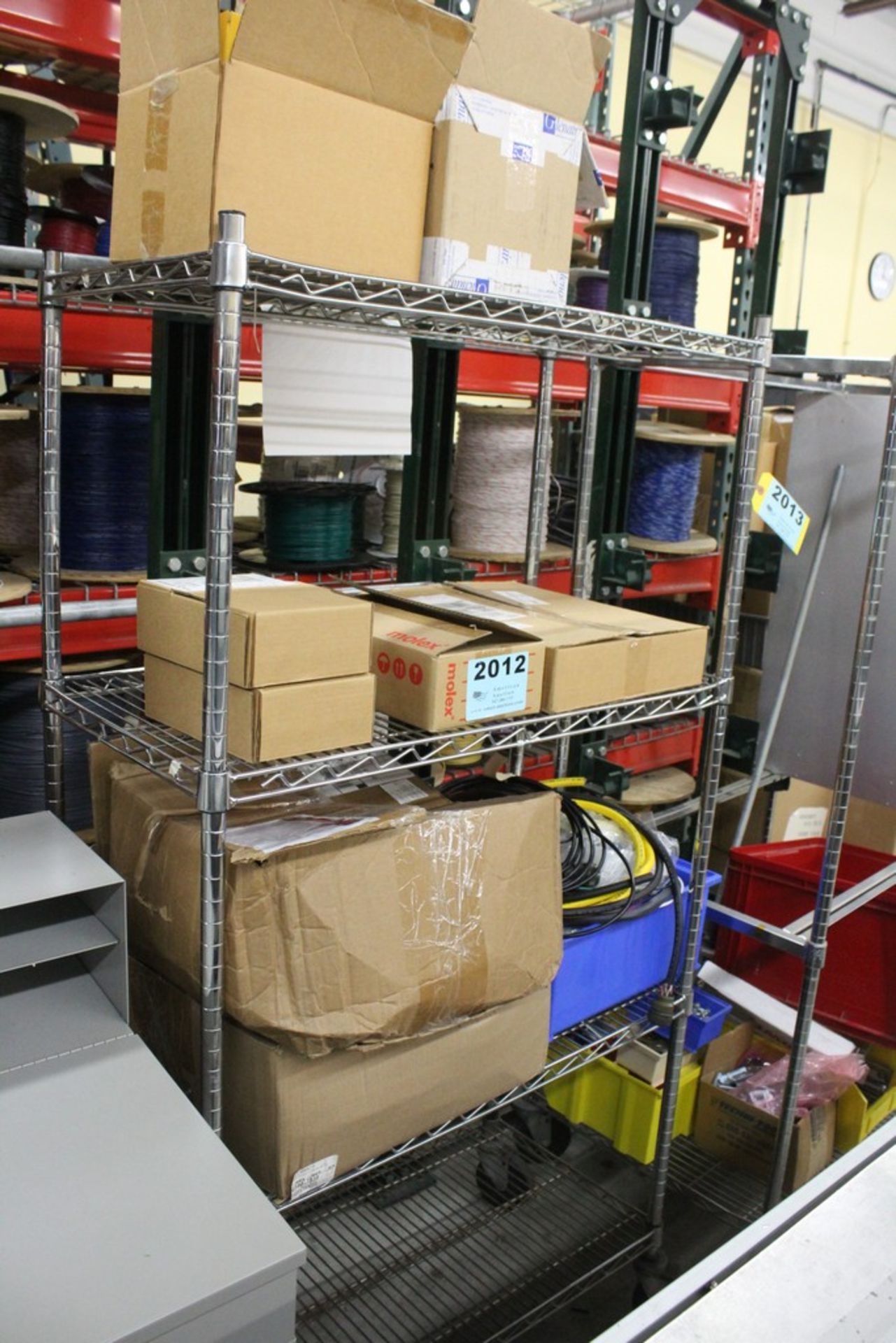 PORTABLE WIRE SHELVING UNIT, 69" X 36" X 18"