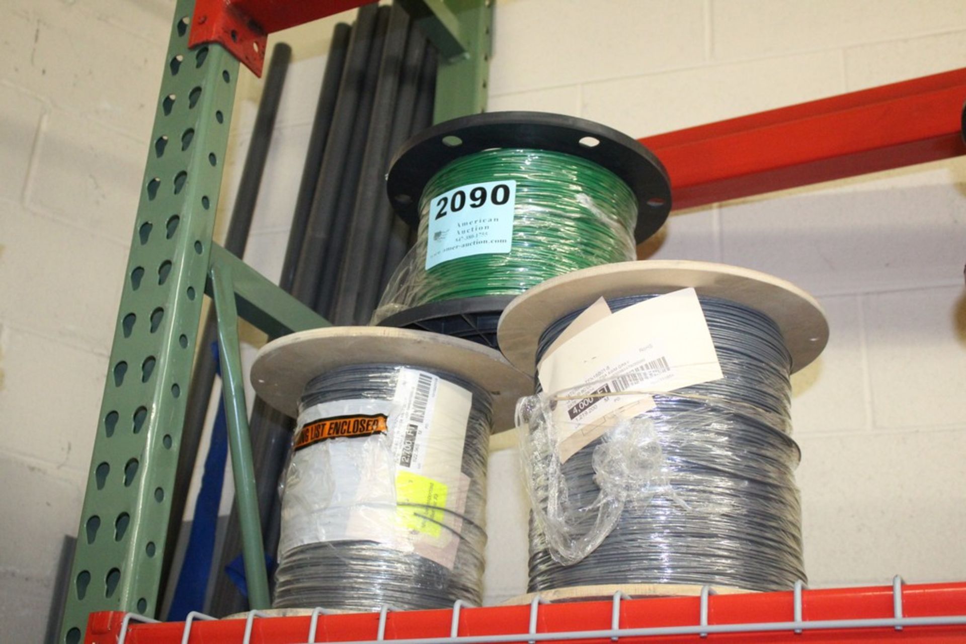 (3) SPOOLS OF WIRE ON SHELF