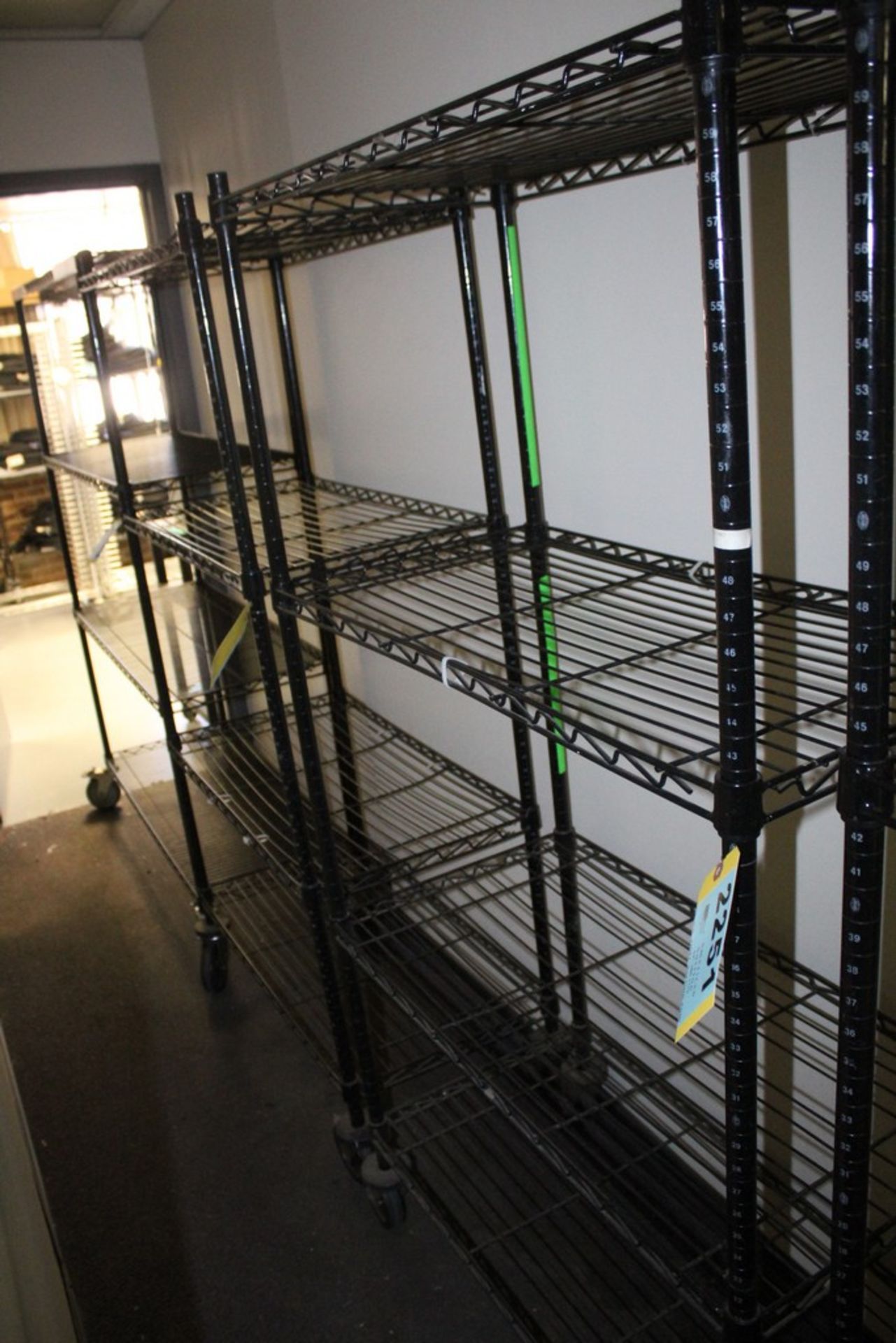 PORTABLE WIRE SHELVING UNIT, 69" X 36" X 18"