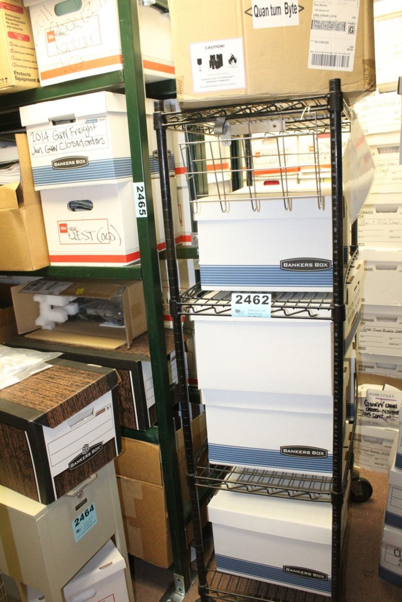 PORTABLE WIRE SHELVING UNIT, 69" X 36" X 18"