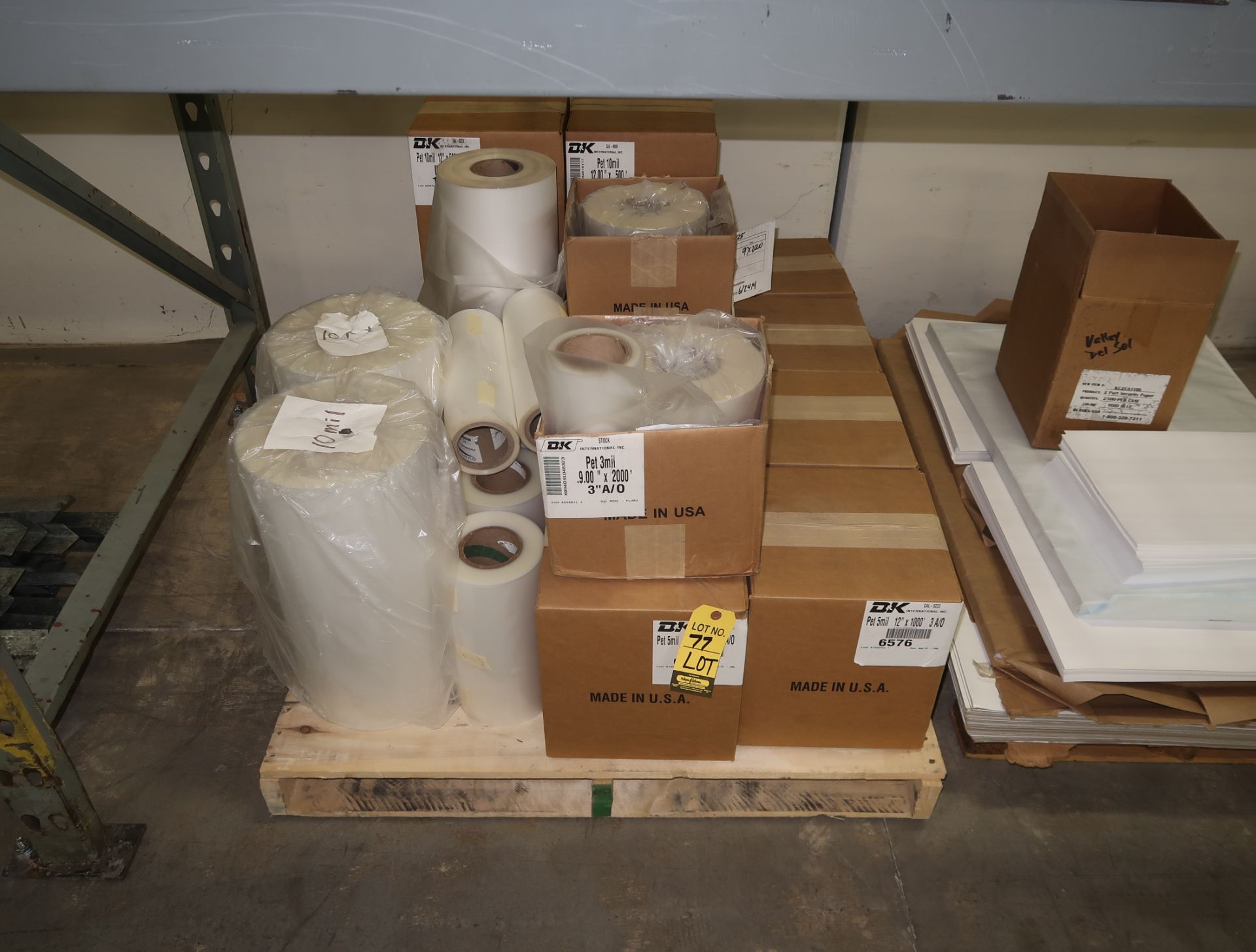 LOT D&K 3, 5 & 10MIL X 12" THERMAL LAMINATION FILM