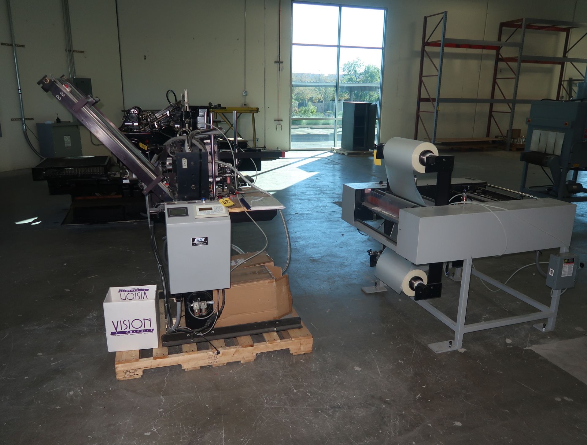 D&K DOUBLE KOTE DIGITAL LAMINATING SYSTEM MDL. DKD 2225, FEEDER & LAMINATOR SN. 22-27-069, 22-28-