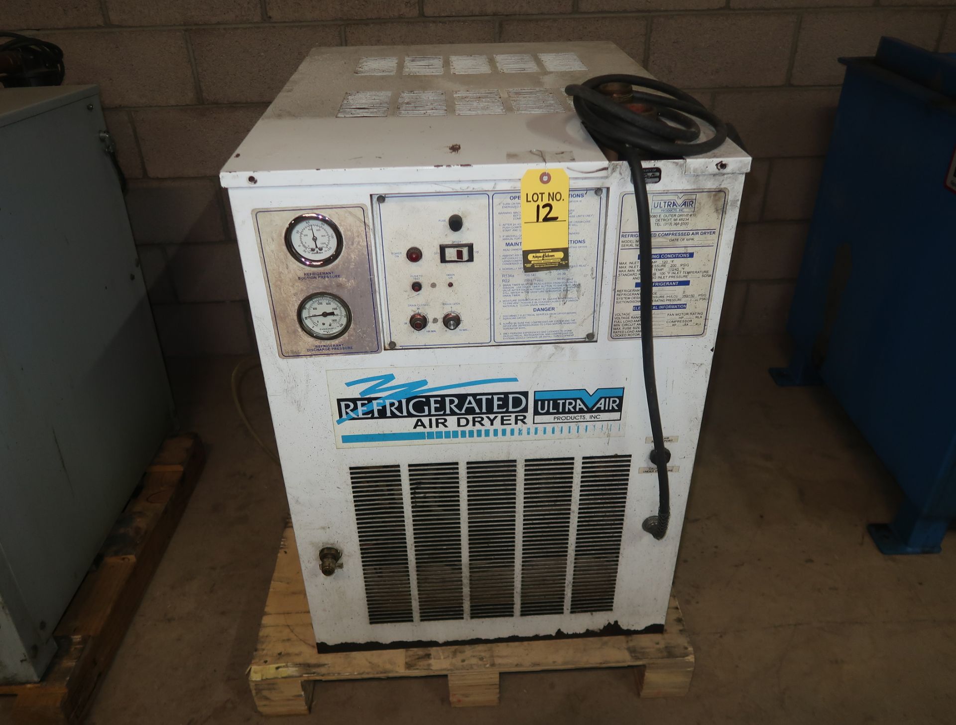 ULTRA-AIR REFRIGERATED AIR DRYER, MDL. UA2000AC SN. 019791-1