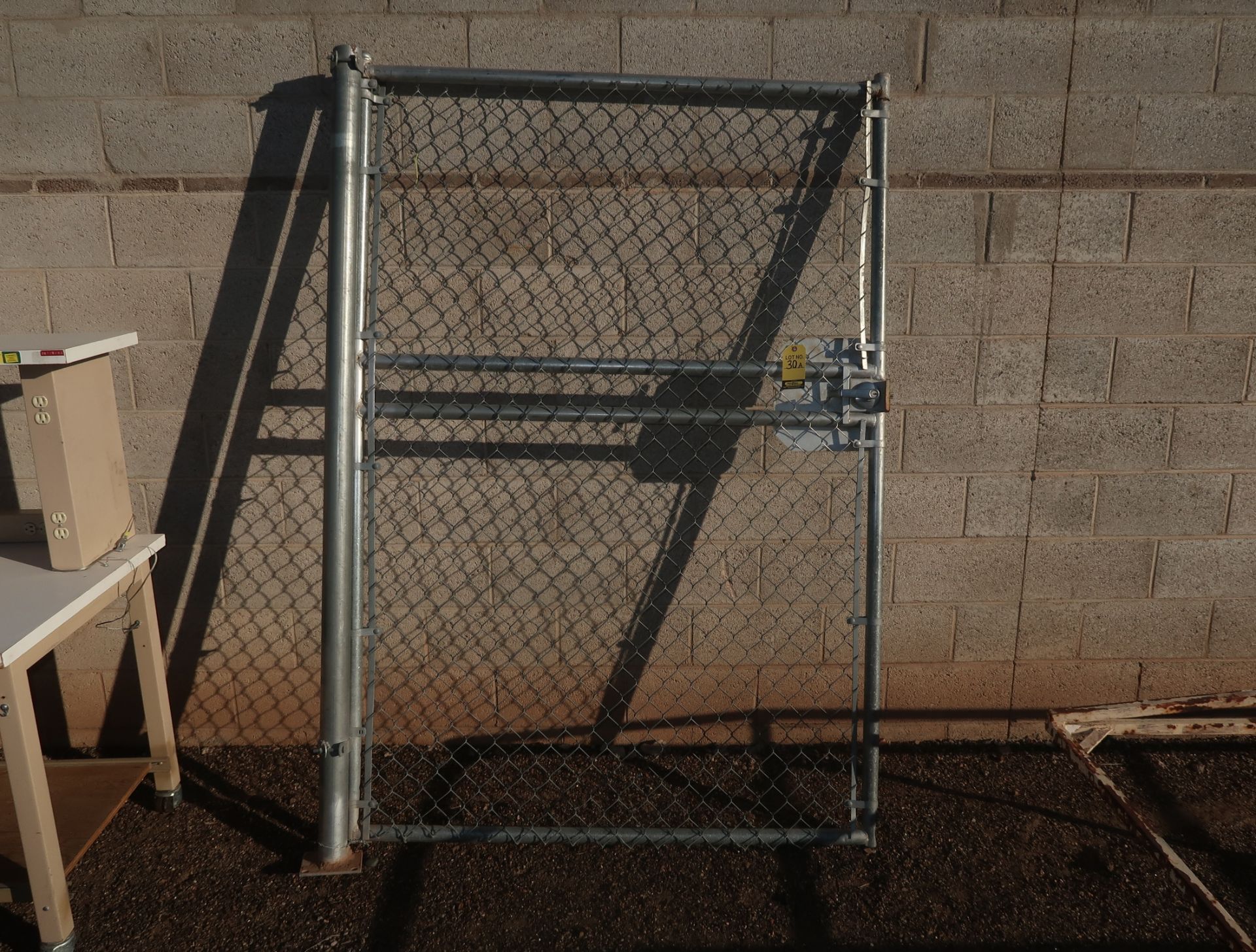 80"x56" HEAVY DUTY CHAINLINK GATE W/ ANCHOR POSTS - Image 2 of 2