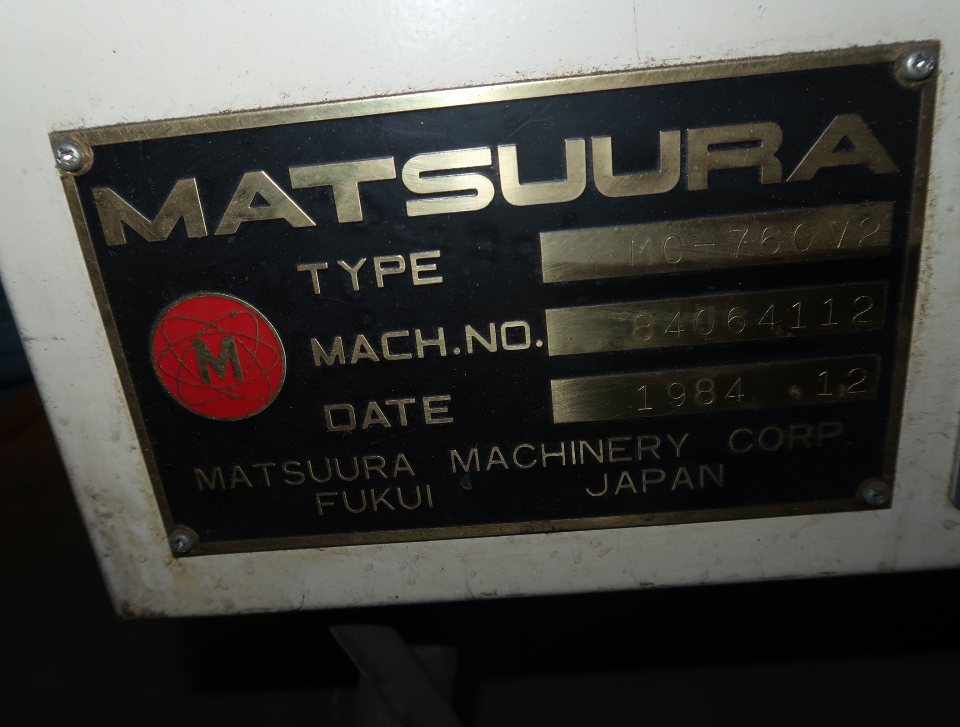 MATSUURA MC 760V CNC MACHINING CENTER, 30 TOOL ATC, SN. 84064112 (LOCATED AT 4118 E. ELWOOD ST. - Image 6 of 7