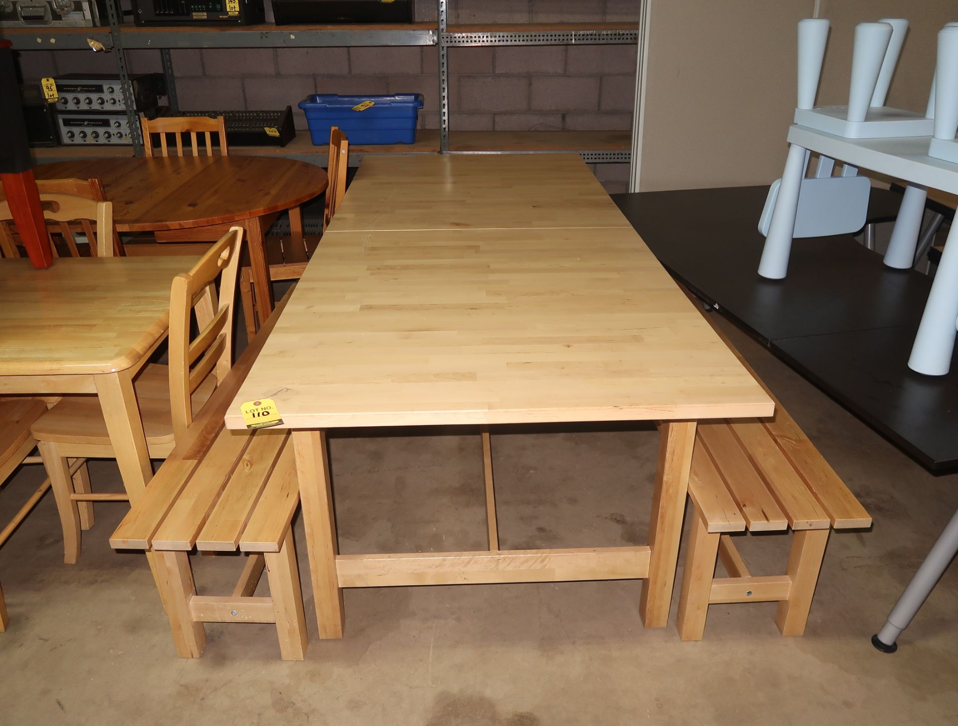 DINING TABLE W/ BENCHES 96"X39"