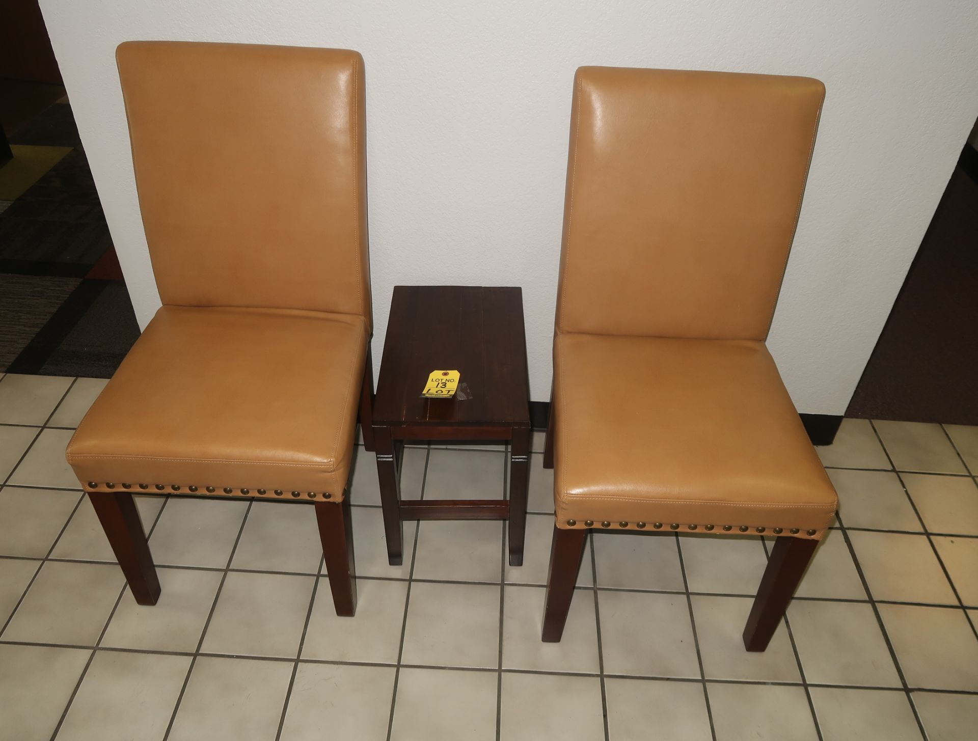 LOT RECEPTION AREA CHAIRS & SIDE TABLE