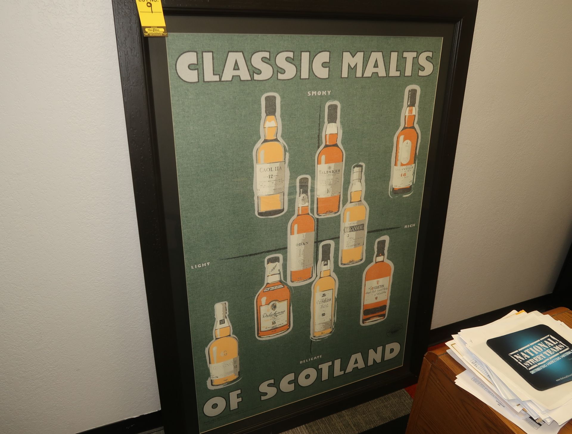 FRAMED ART "CLASSIC MALTS OF SCOTTLAND"