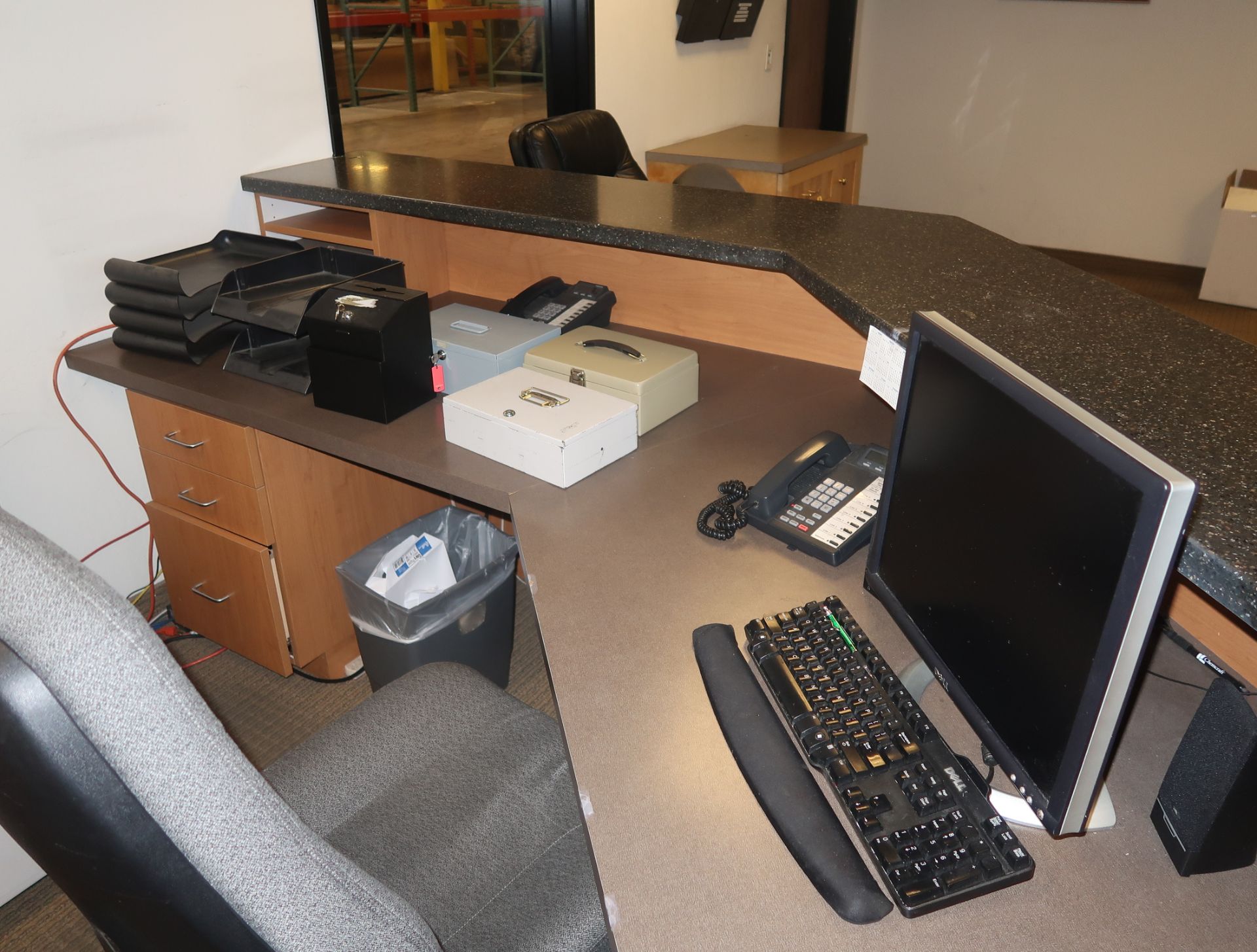 LOT OFFICE SUPPLIES, MONITORS, ETC. - Image 2 of 2