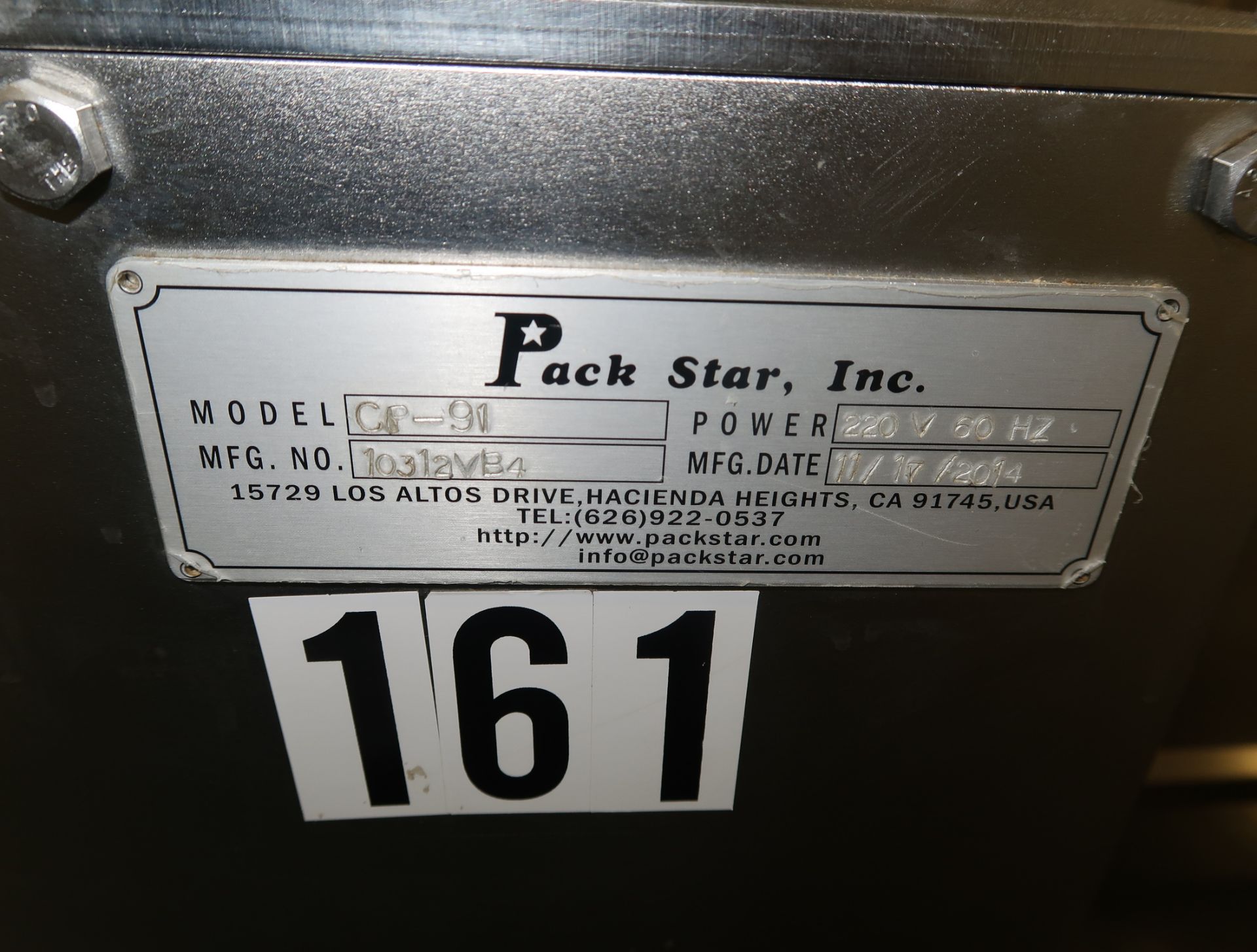 PACK STAR MDL. CP-91 FILLER/SEALER SN. 10312VB4 - Image 2 of 6