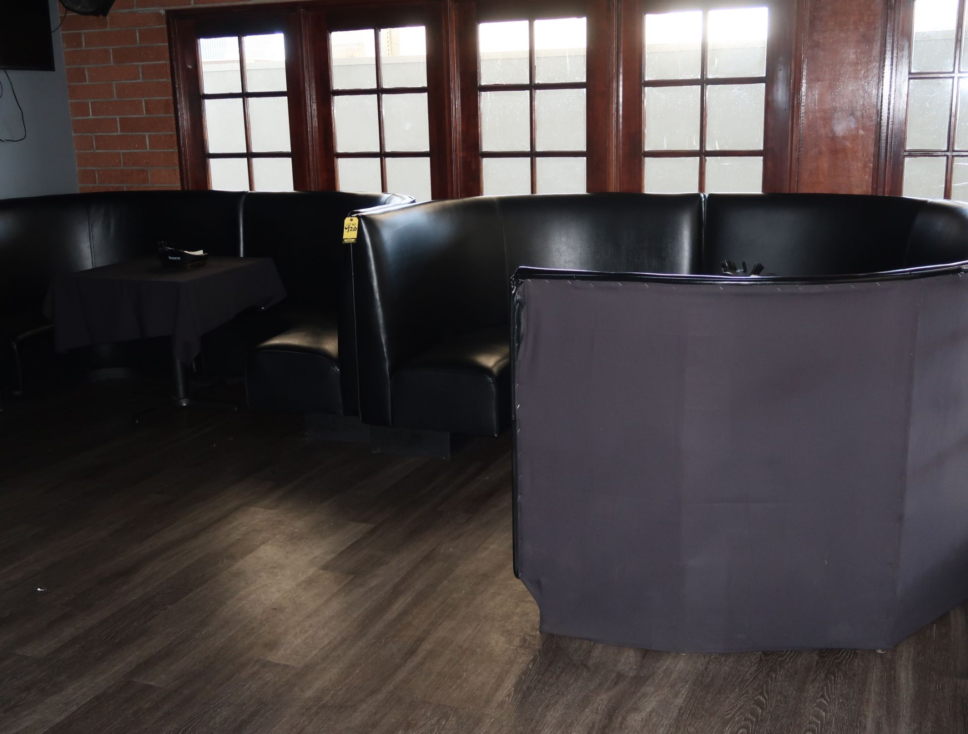 LOT SEATING PACKAGE, 2-BOOTHS, 8-BAR TABLES, BAR STOOLS, ETC. - Image 4 of 7