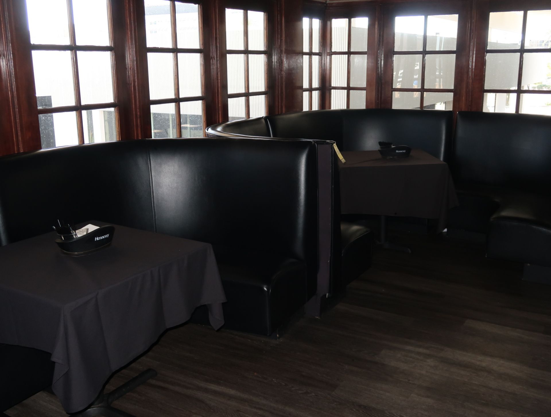 LOT SEATING PACKAGE, 2-BOOTHS, 8-BAR TABLES, BAR STOOLS, ETC. - Image 6 of 7