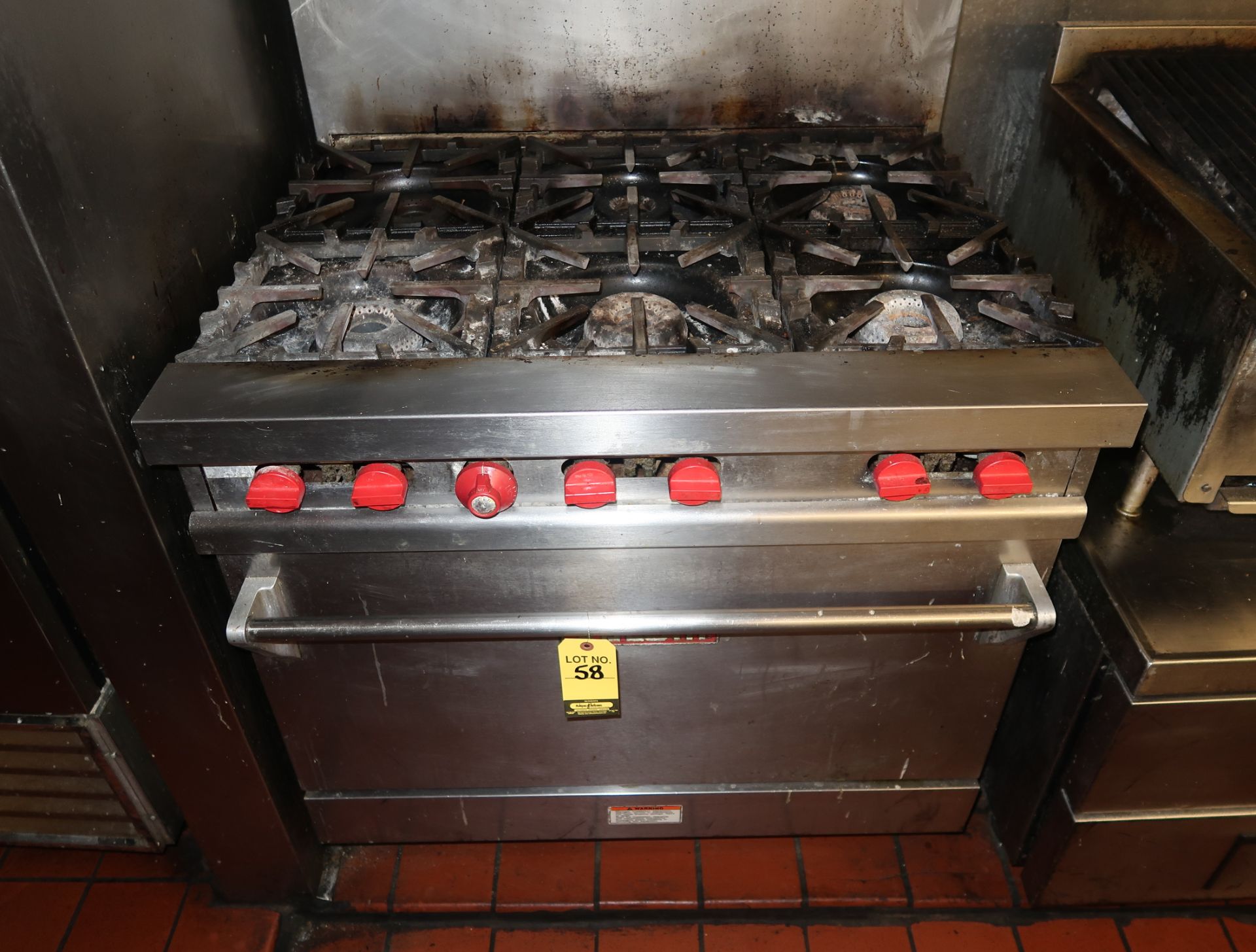 VULCAN 6-BURNER SPIDER TOP W/OVEN