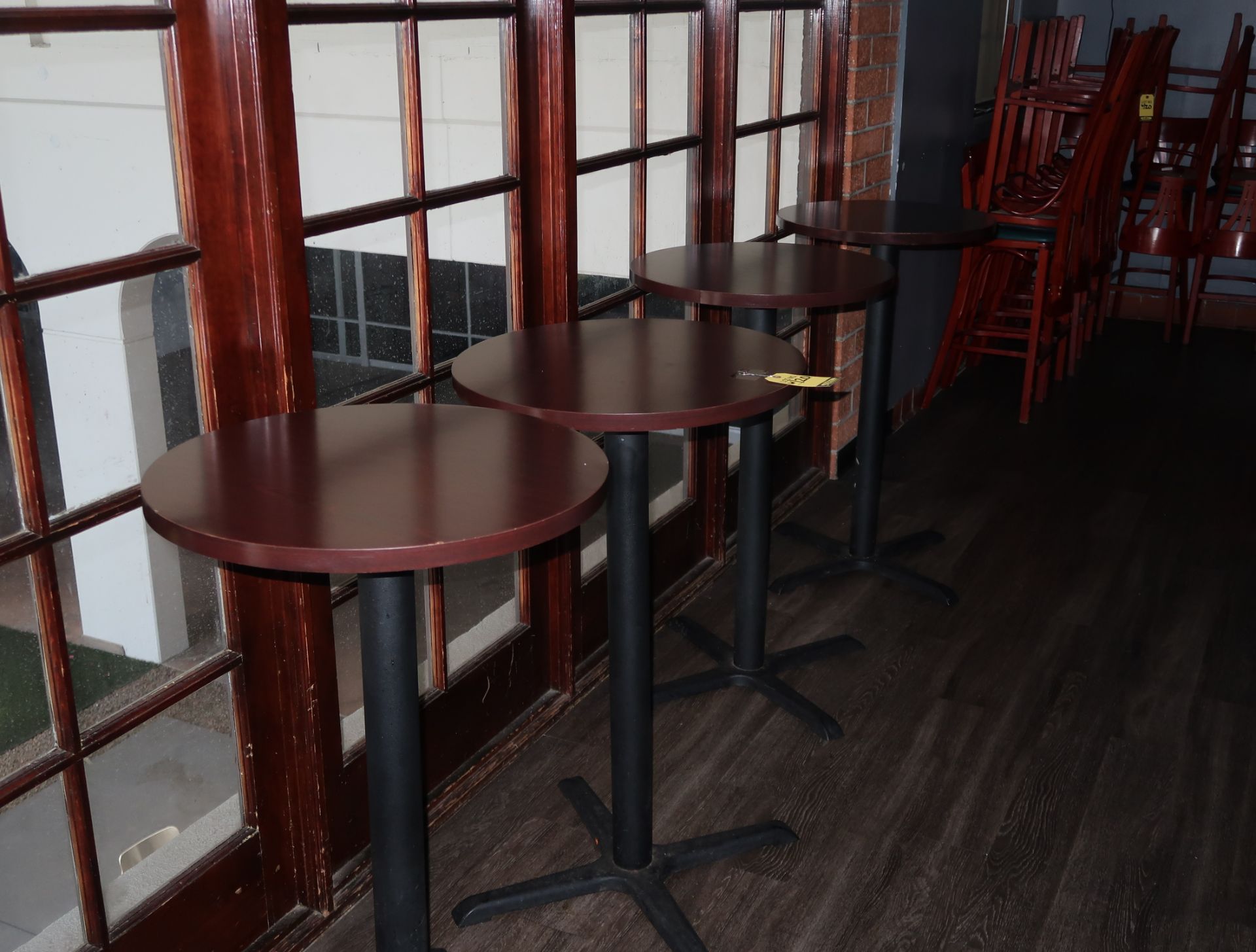 LOT SEATING PACKAGE, 2-BOOTHS, 8-BAR TABLES, BAR STOOLS, ETC. - Image 7 of 7