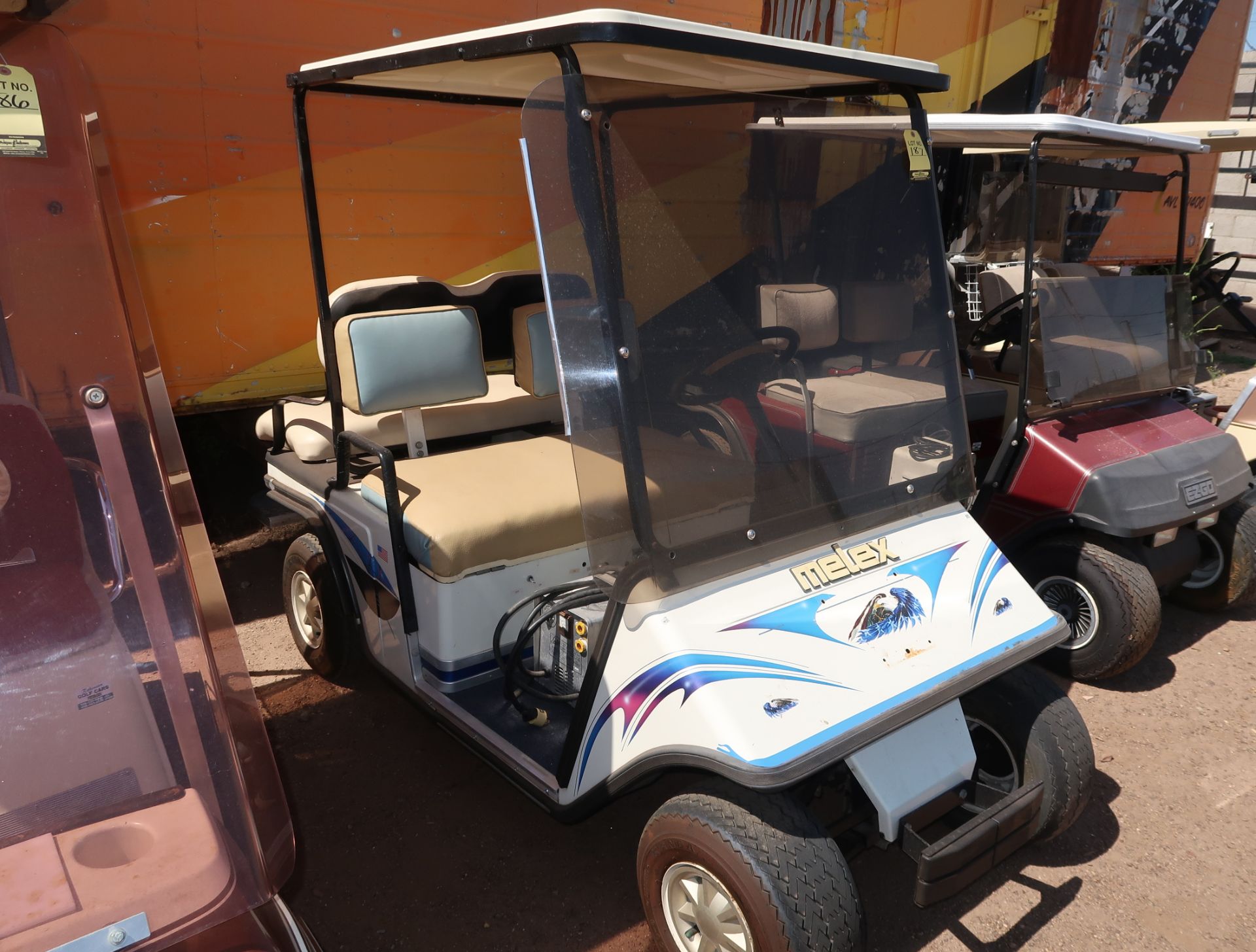 MELEX GOLFCART W/ CHARGER & BATTERIES, REAR SEAT MDL. 252 SN. 191992 (NO TITLE) - Image 2 of 10