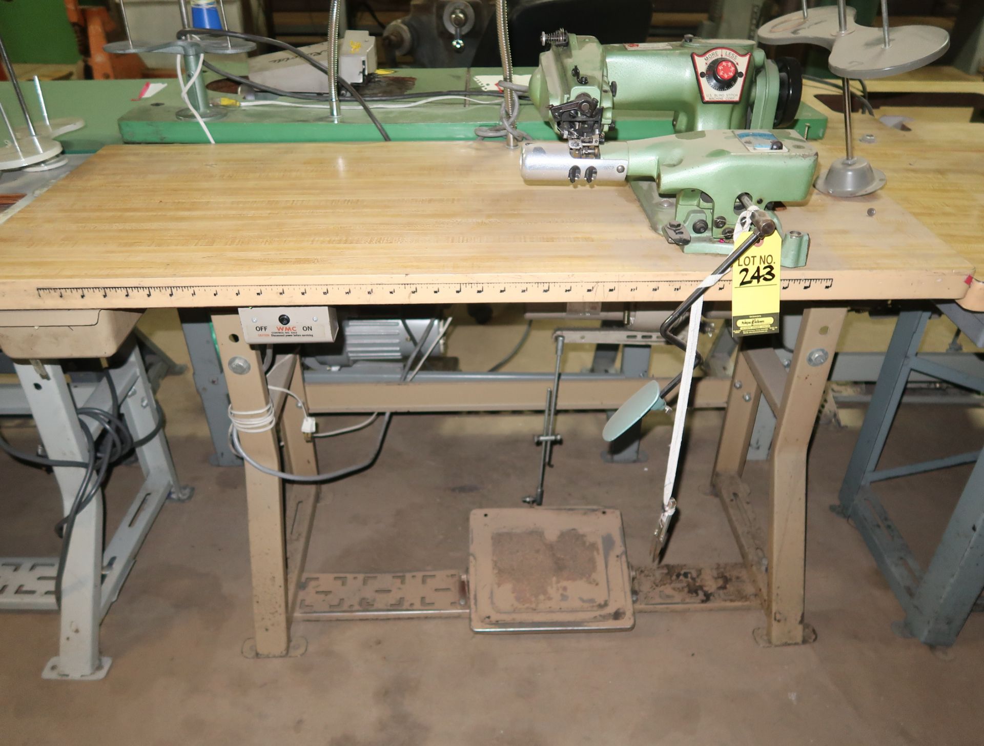 US BLIND STITCH MDL. 1118-2 W/ TABLE & CLUTCH MOTOR - Image 3 of 3