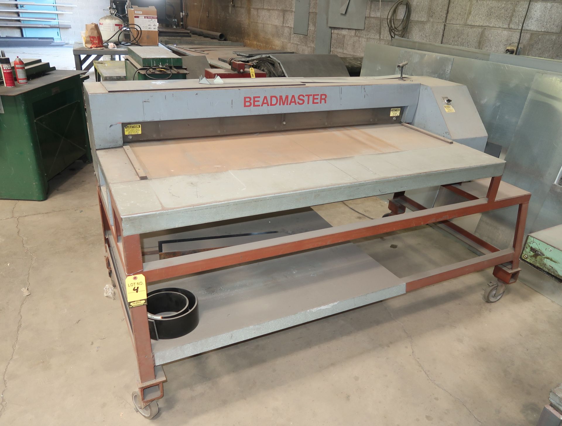 BEADMASTER 6' X 18GA SHEET BEADER, ON CASTERS