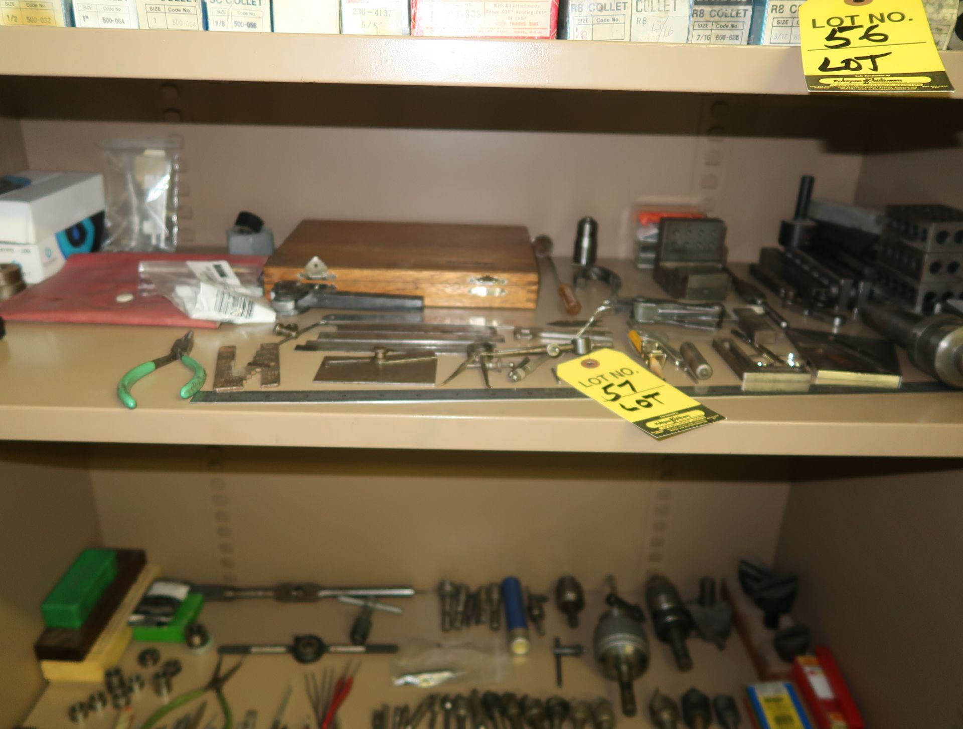 LOT ASST. INSPECTION & SHOP TOOLS, (1- SHELF)