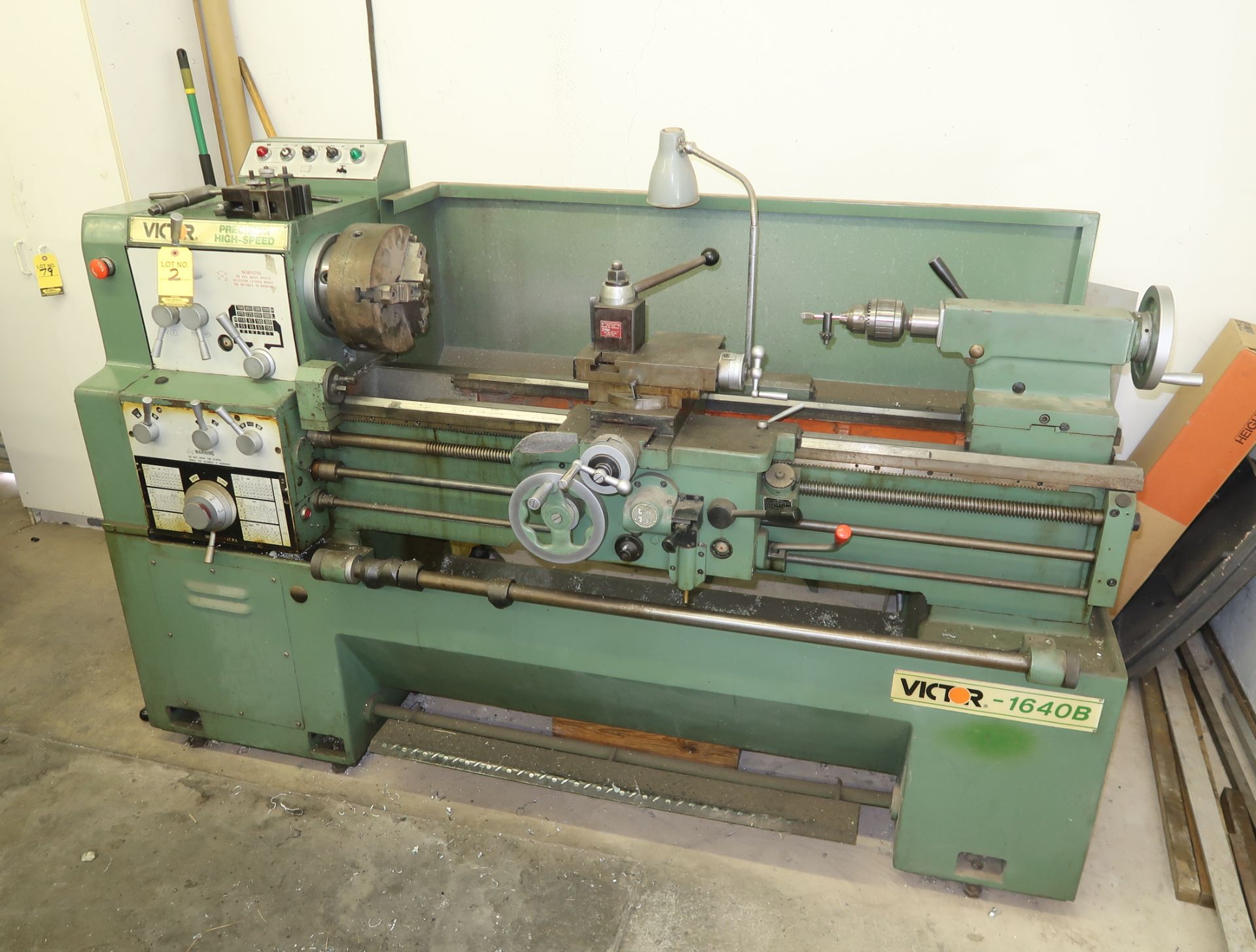 VICTOR 1640B GAP BED, HIGH SPEED ENGINE LATHE, SN. 19112123, COLLET CLOSURE, QUICK CHANGE TOOL POST,