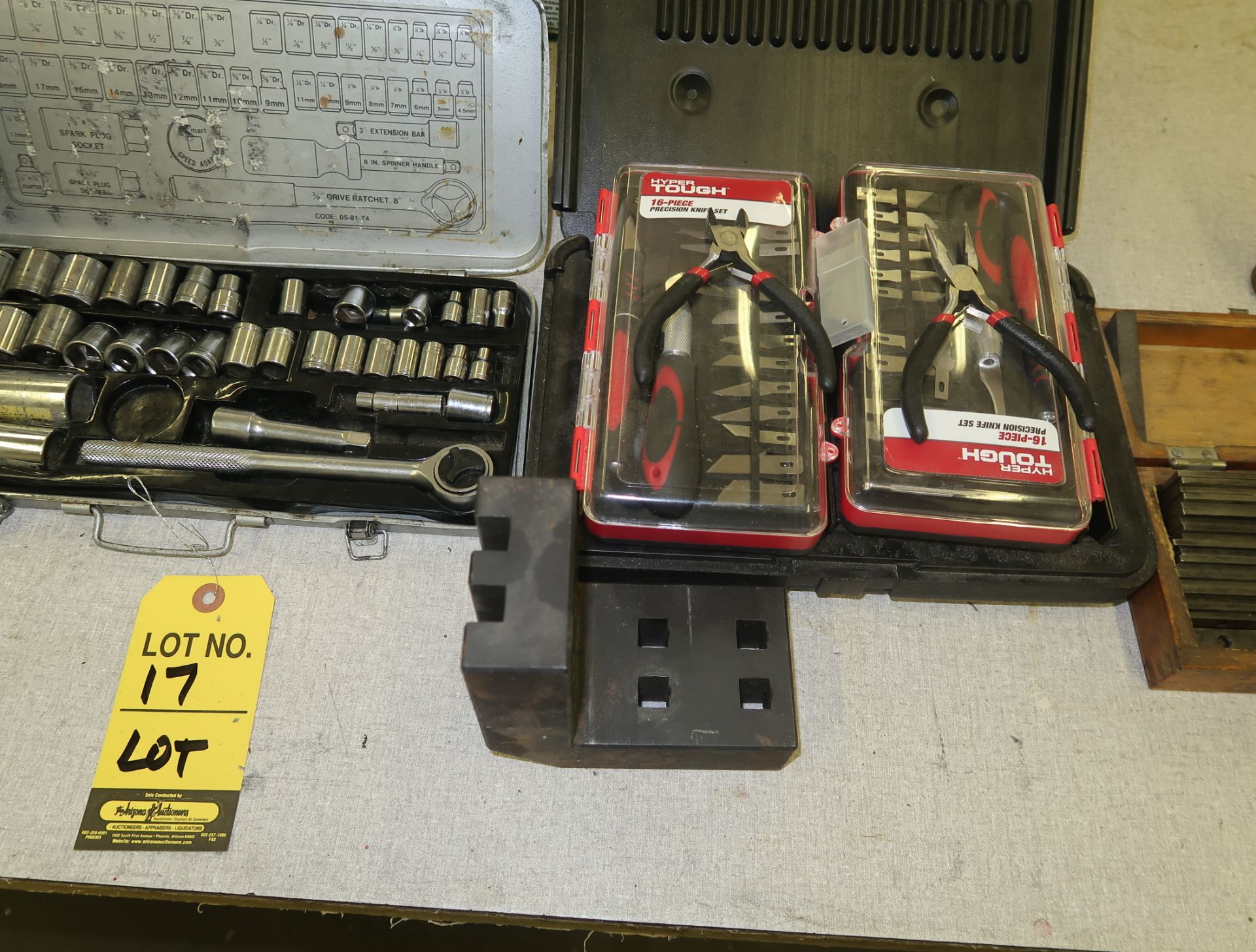 LOT SOCKET SET, DRILL INDEX, PARALELLS, SMALL DRIVER SET, (2) KNIFE SETS - Image 2 of 2