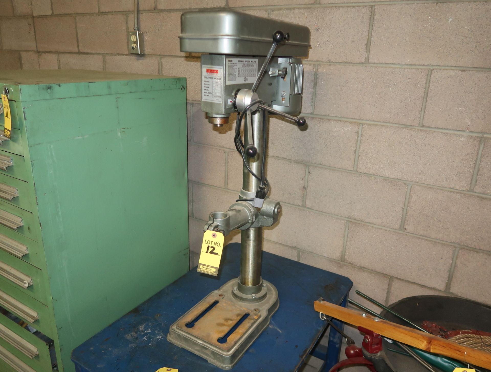 VULCAN BENCH MDL. DRILL PRESS 3/4HP, 5/8" CHUCK