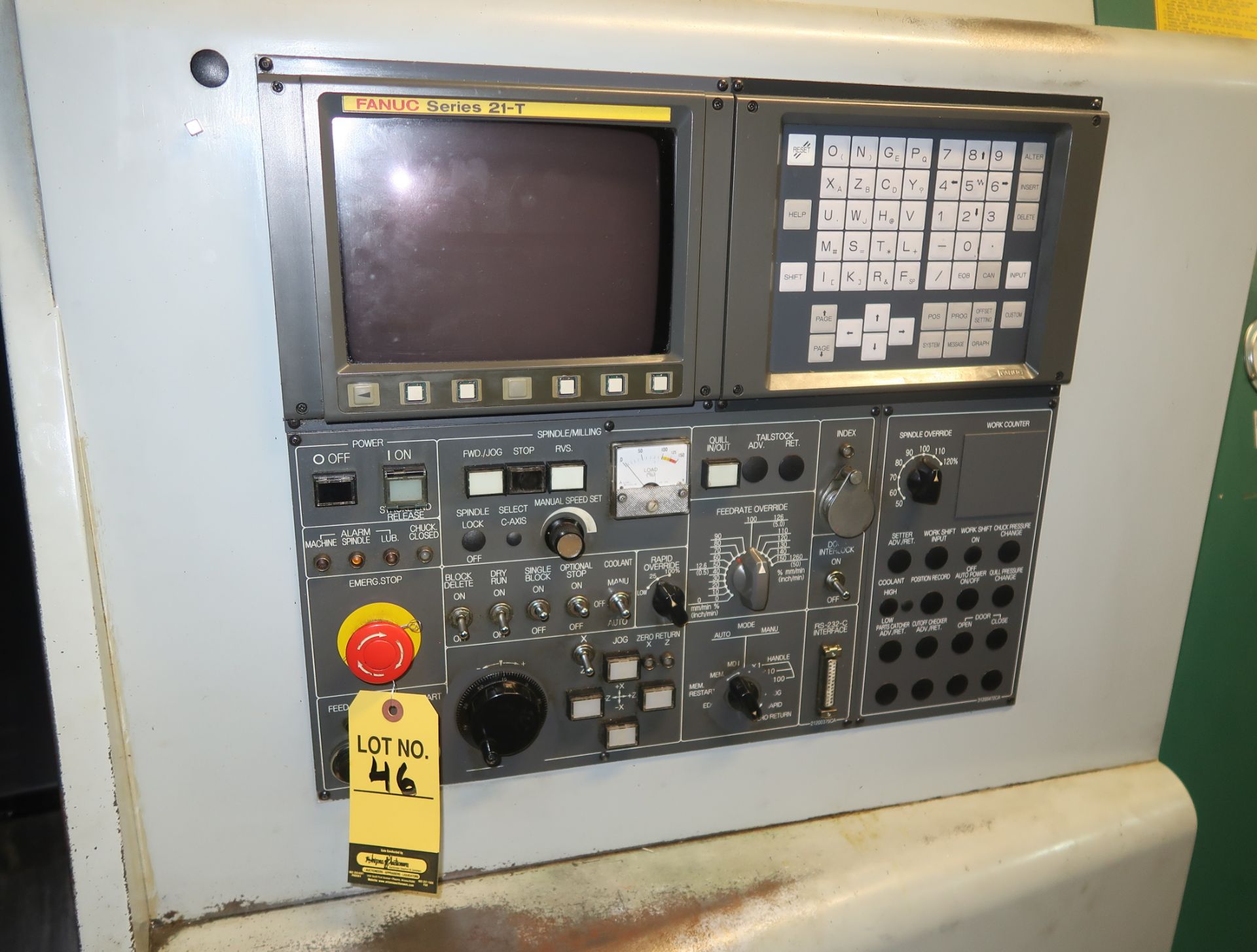 NAKAMURA-TOME SC300 CNC LATHE, FANUC 21-T CONTROL, TURBO CHIP CONVEYOR, SN. S308603, W/TOOLING ON - Image 2 of 8