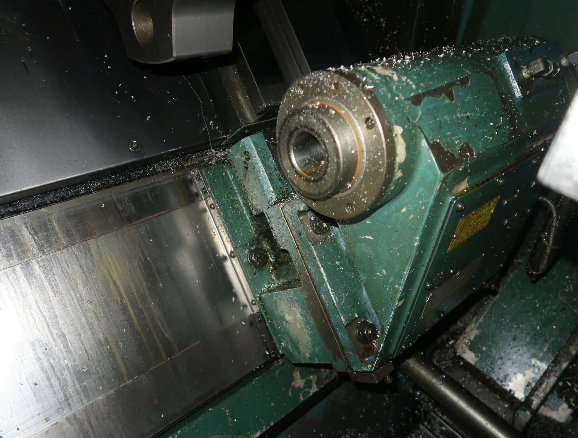 NAKAMURA-TOME SC300 CNC LATHE, FANUC 21-T CONTROL, TURBO CHIP CONVEYOR, SN. S308603, W/TOOLING ON - Image 4 of 8
