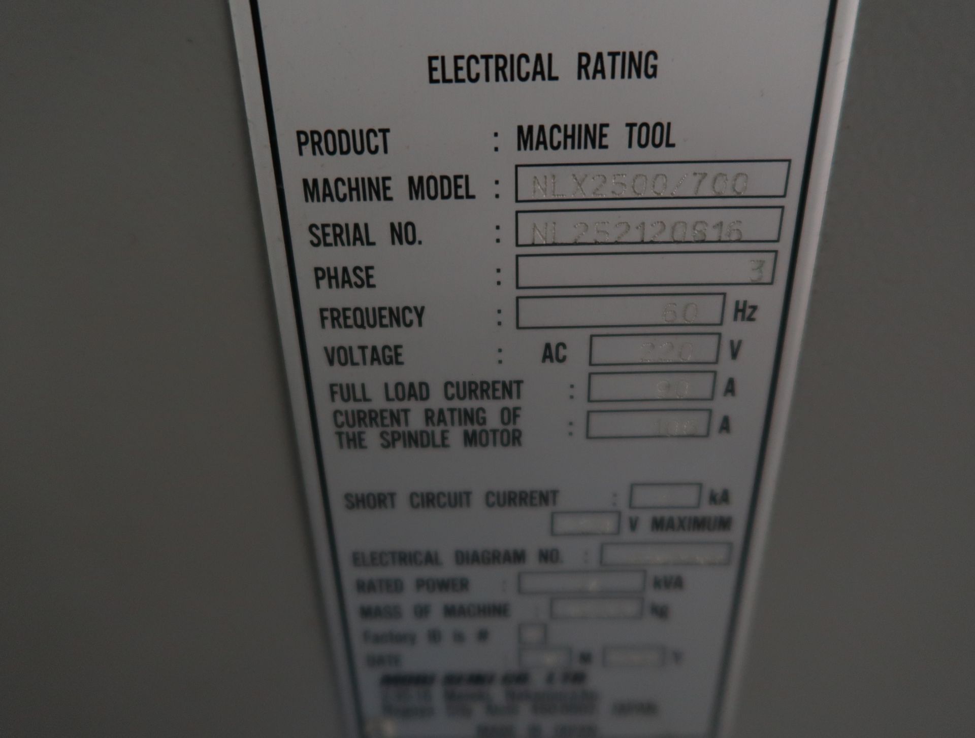 2012 MORI SEIKI NLX 2500/700 CNC TURNING CENTER, M730BM CONTROL, COOL JET HIGH PRESSURE COOLANT UNIT - Image 9 of 18