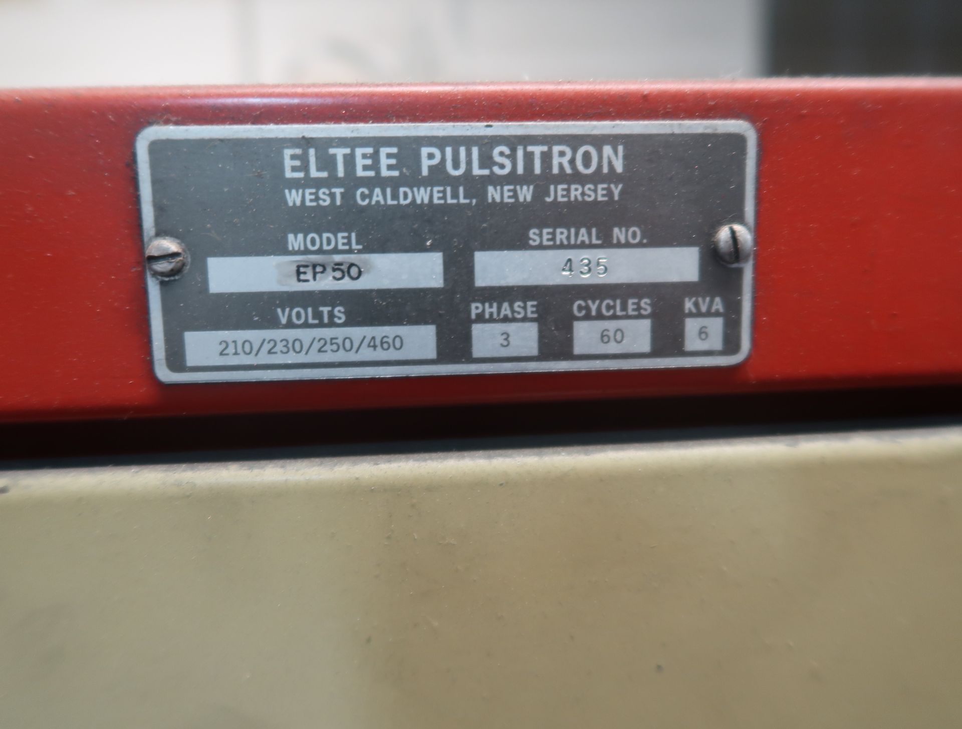 ELTEE PULSITRON MDL. EP50 EDM, SN. 435 - Image 3 of 3