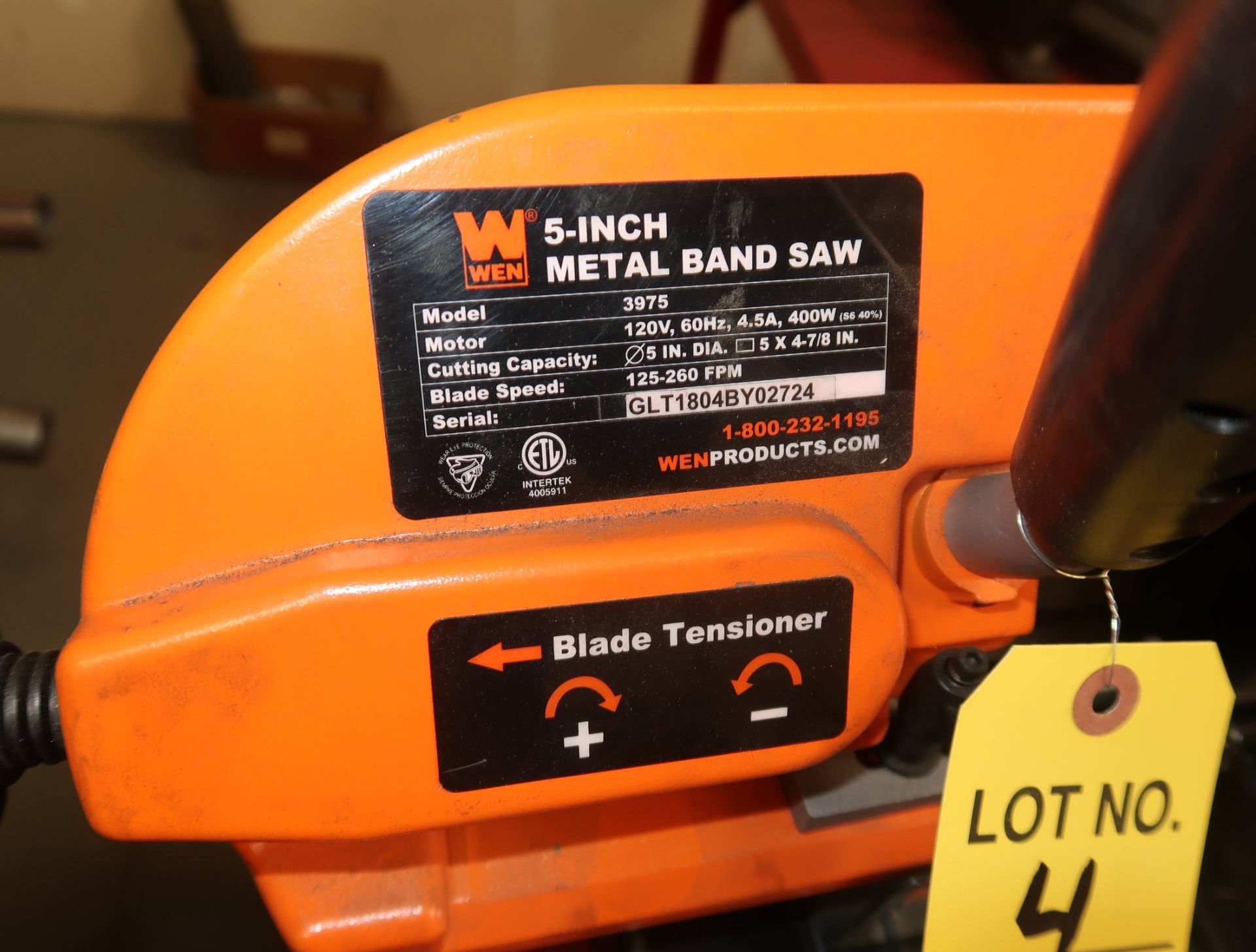 WEN 5" METAL BANDSAW MDL. 3975 - Image 2 of 2