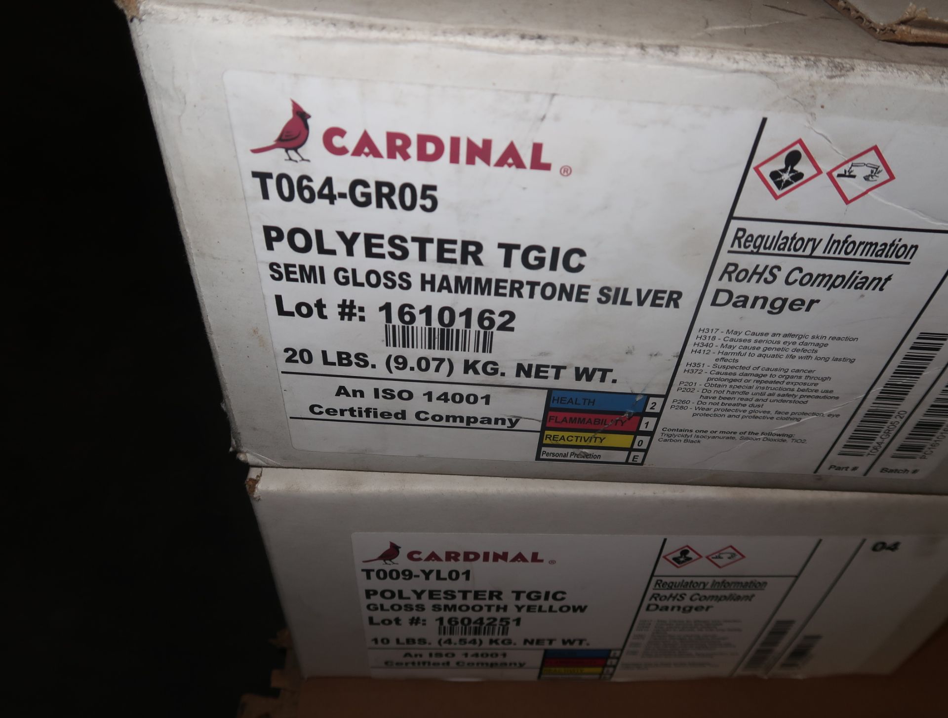 CARDINAL POLYESTER TGIC POWDER COATING, ASSORTED COLORS - Image 2 of 2