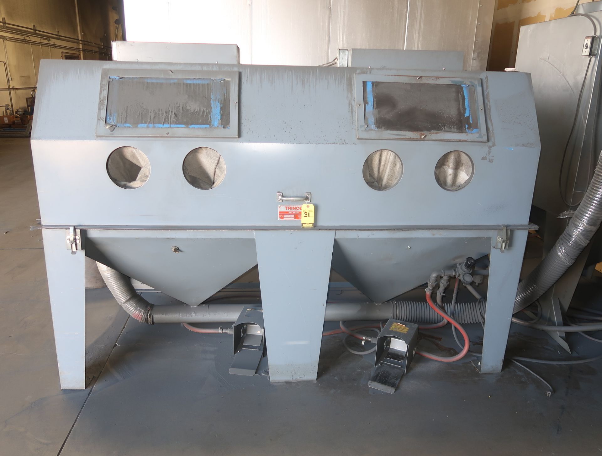 TRINCO 2 STATION DRY BLAST BOOTH W/ COLLECTOR MDL. 96X48SL/PC-1 SN. 74191-14 - Image 2 of 4