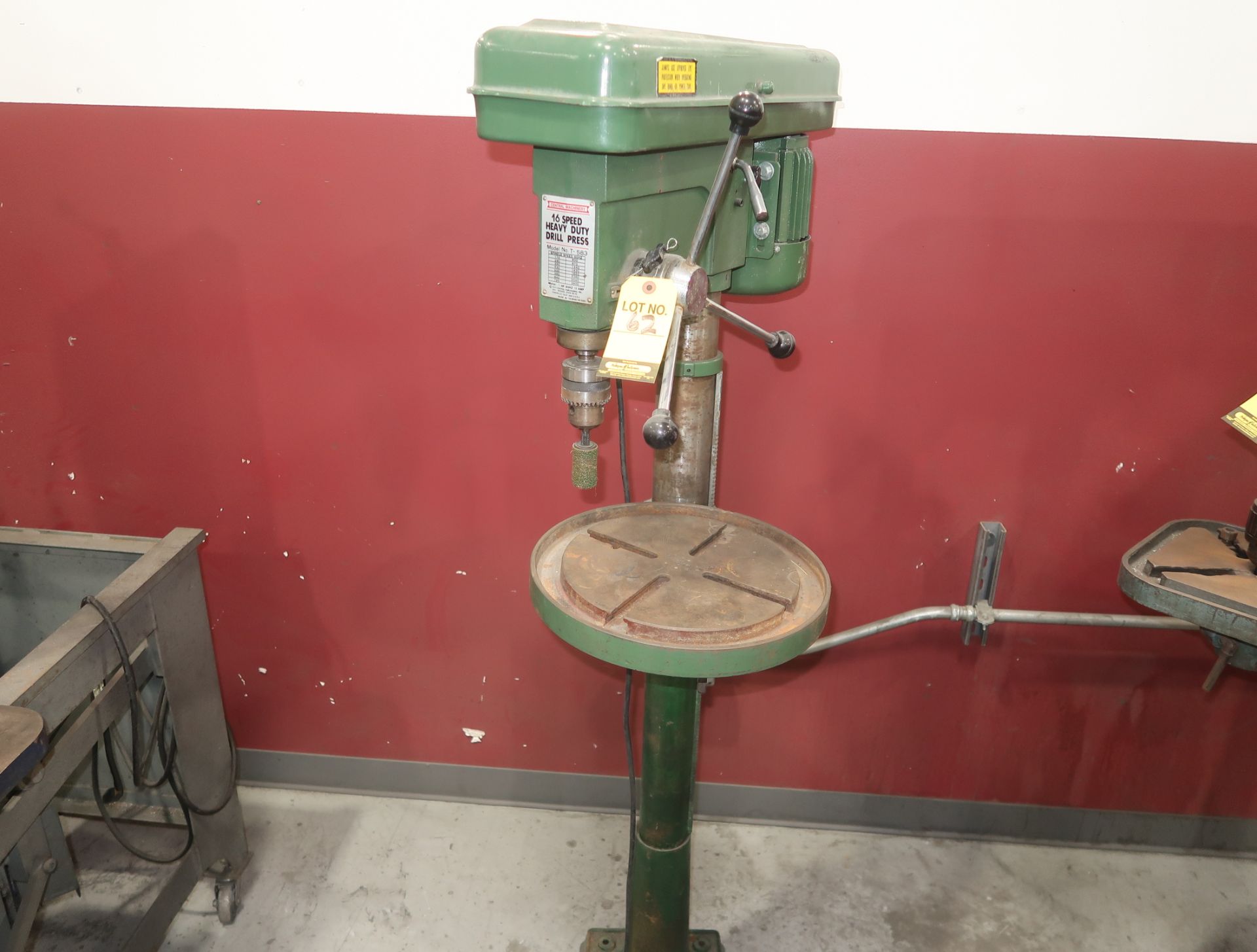 CENTRAL MACHINERY 16 SPEED HEAVY DUTY DRILL PRESS MDL. T-583