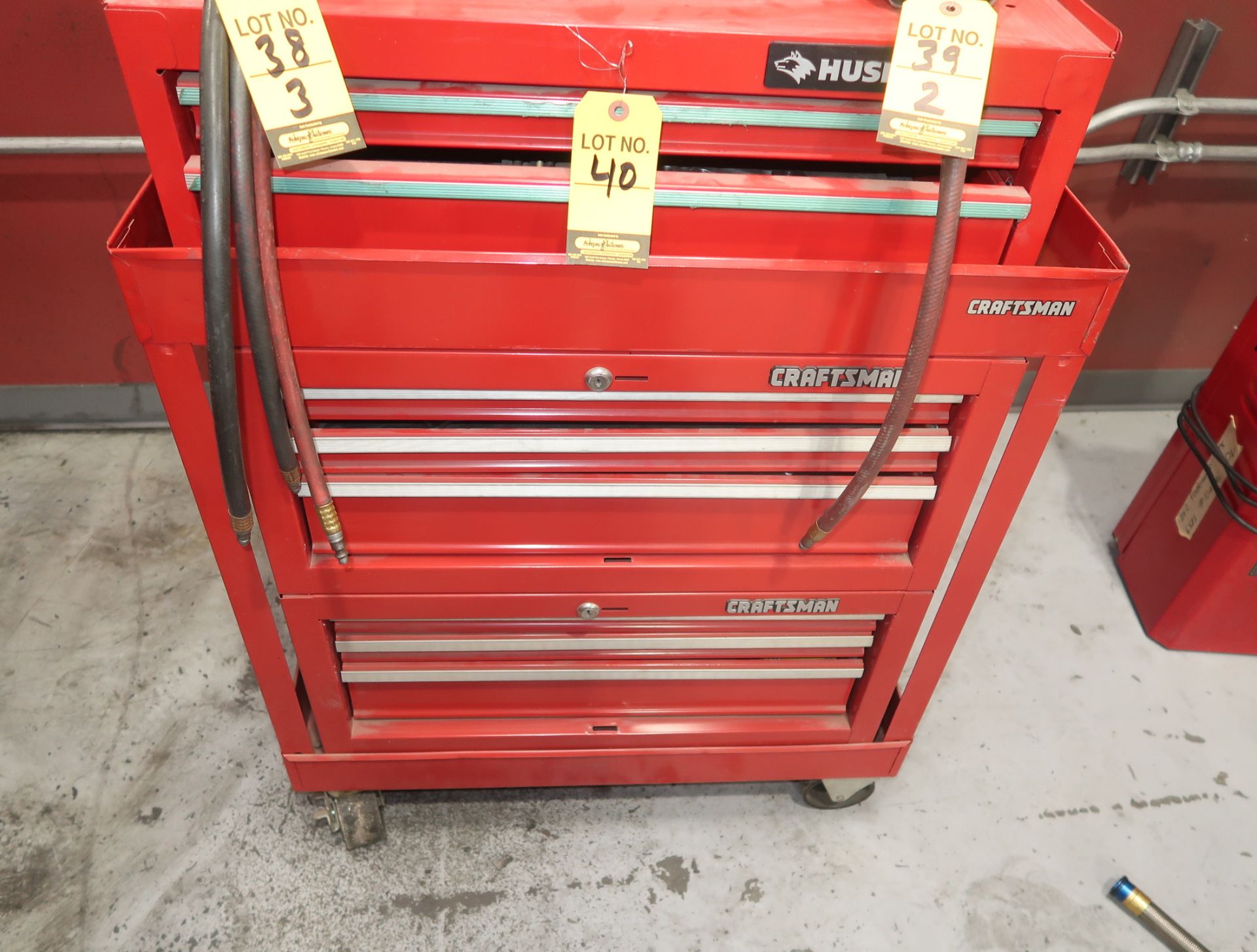 CRAFTSMAN TOOL BOXES W. CONTENTS & CART