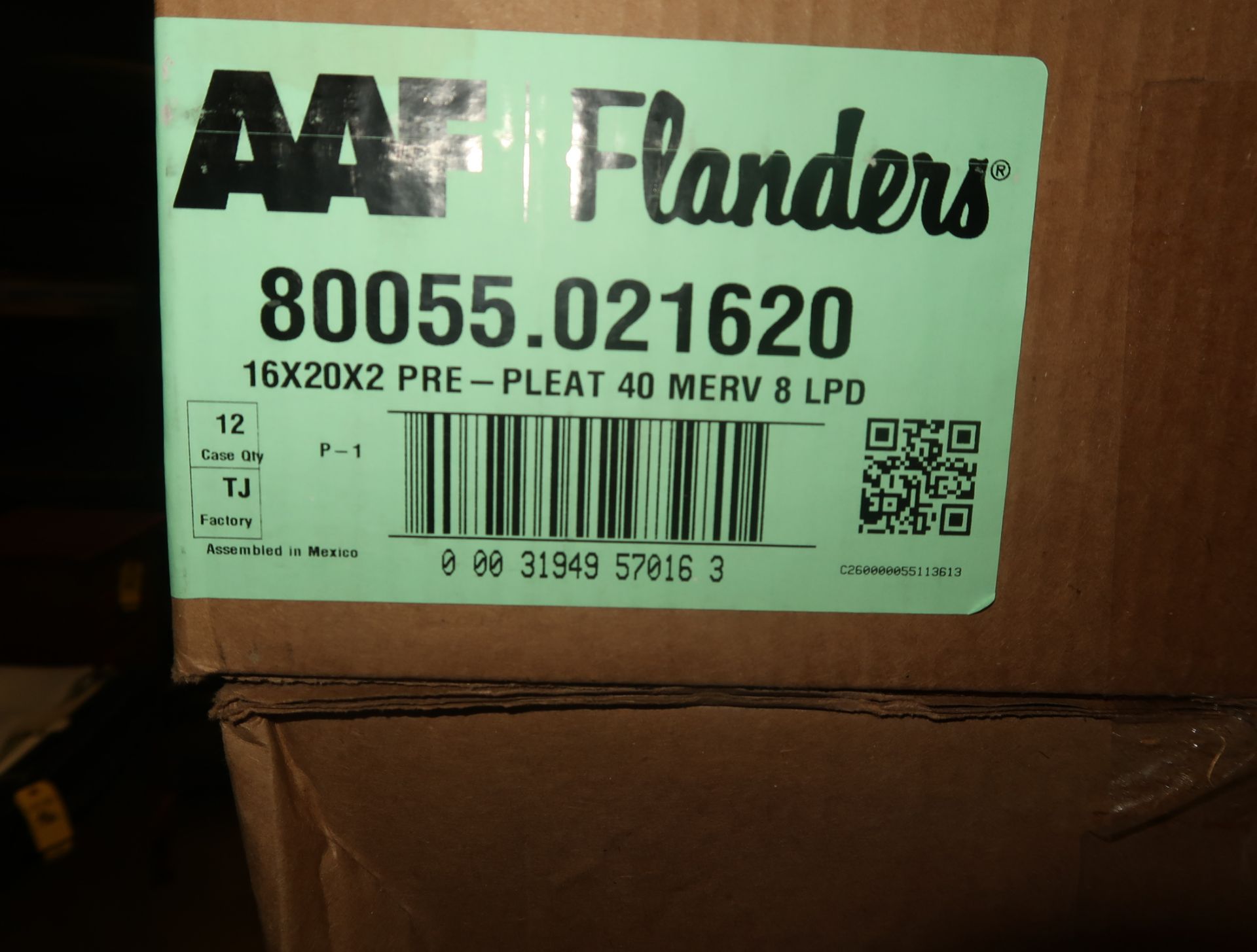 FLANDERS 16x20x2 PRE-PLEAT 40 MERV8LPD AIR FILTERS - Image 2 of 2