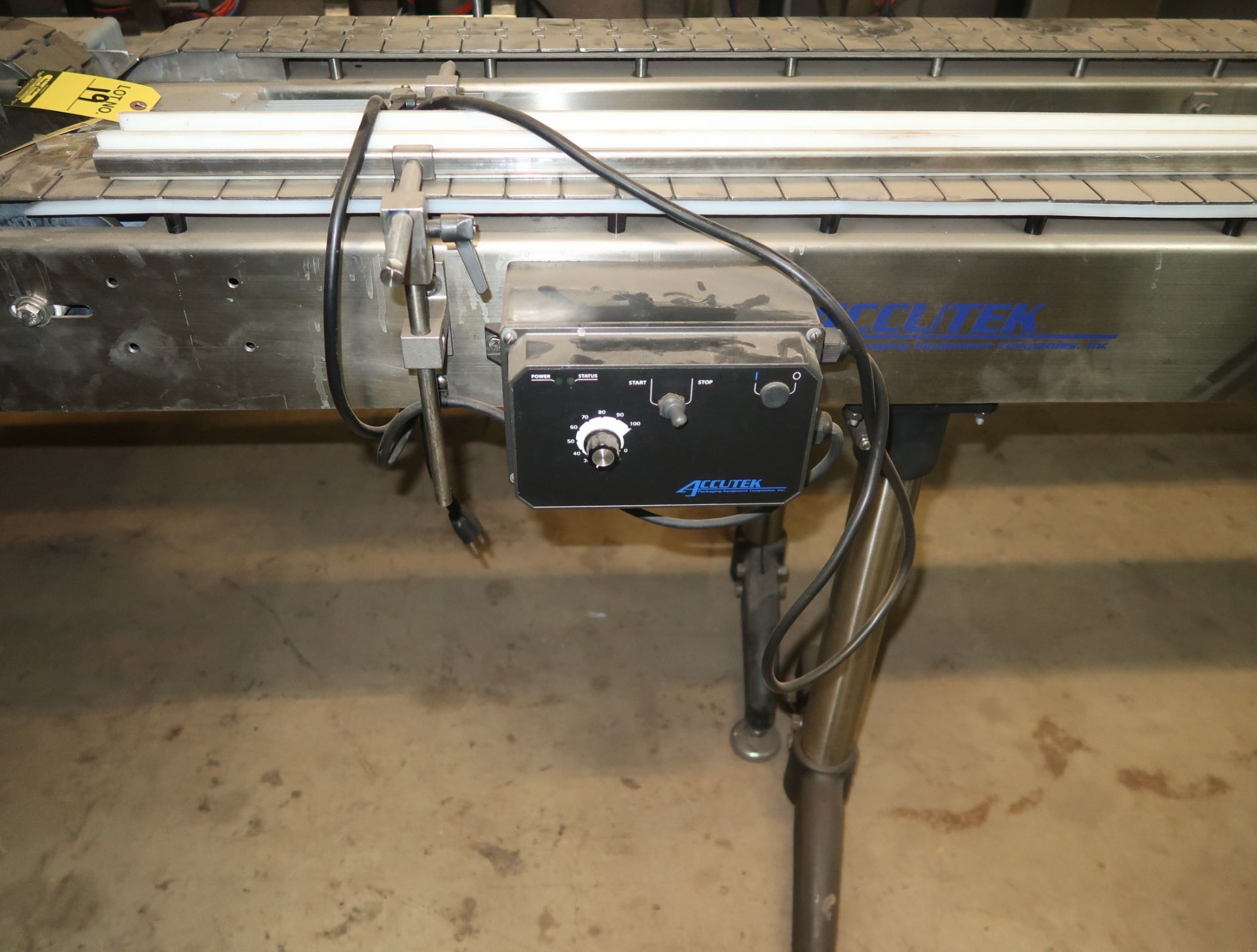 ACCUTEK MDL. 26-ST45-SA0 4.5" X 10', STAINLESS STEEL, VARIABLE SPEED CONVEYOR, 110V - Image 2 of 3