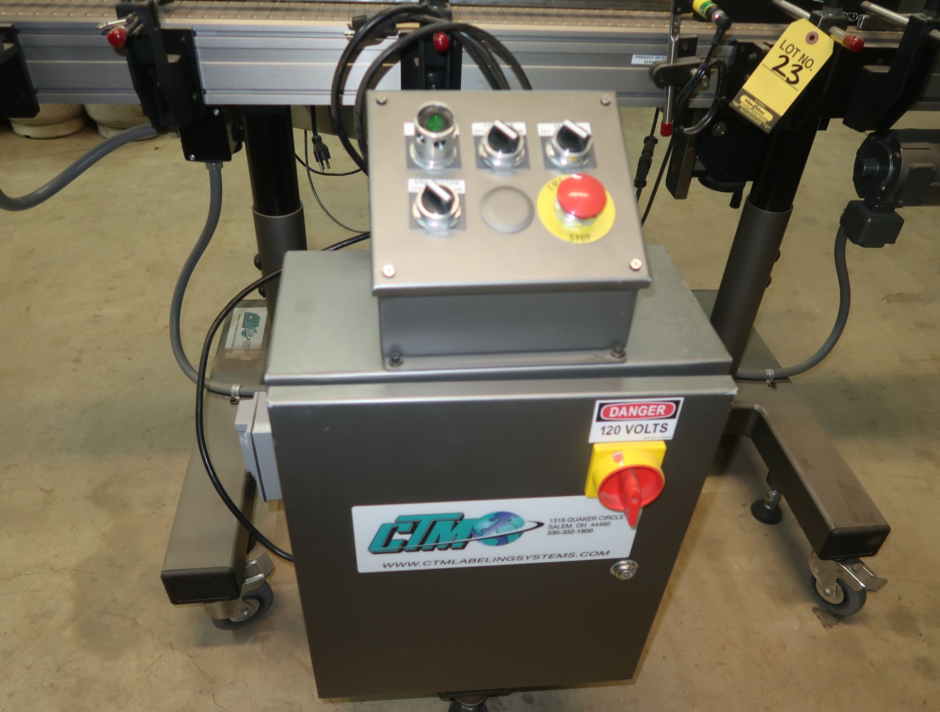 CTM MDL. 3600-PA PRINTER APPLICATOR LABELING SYSTEM & CONVEYOR - Image 2 of 9