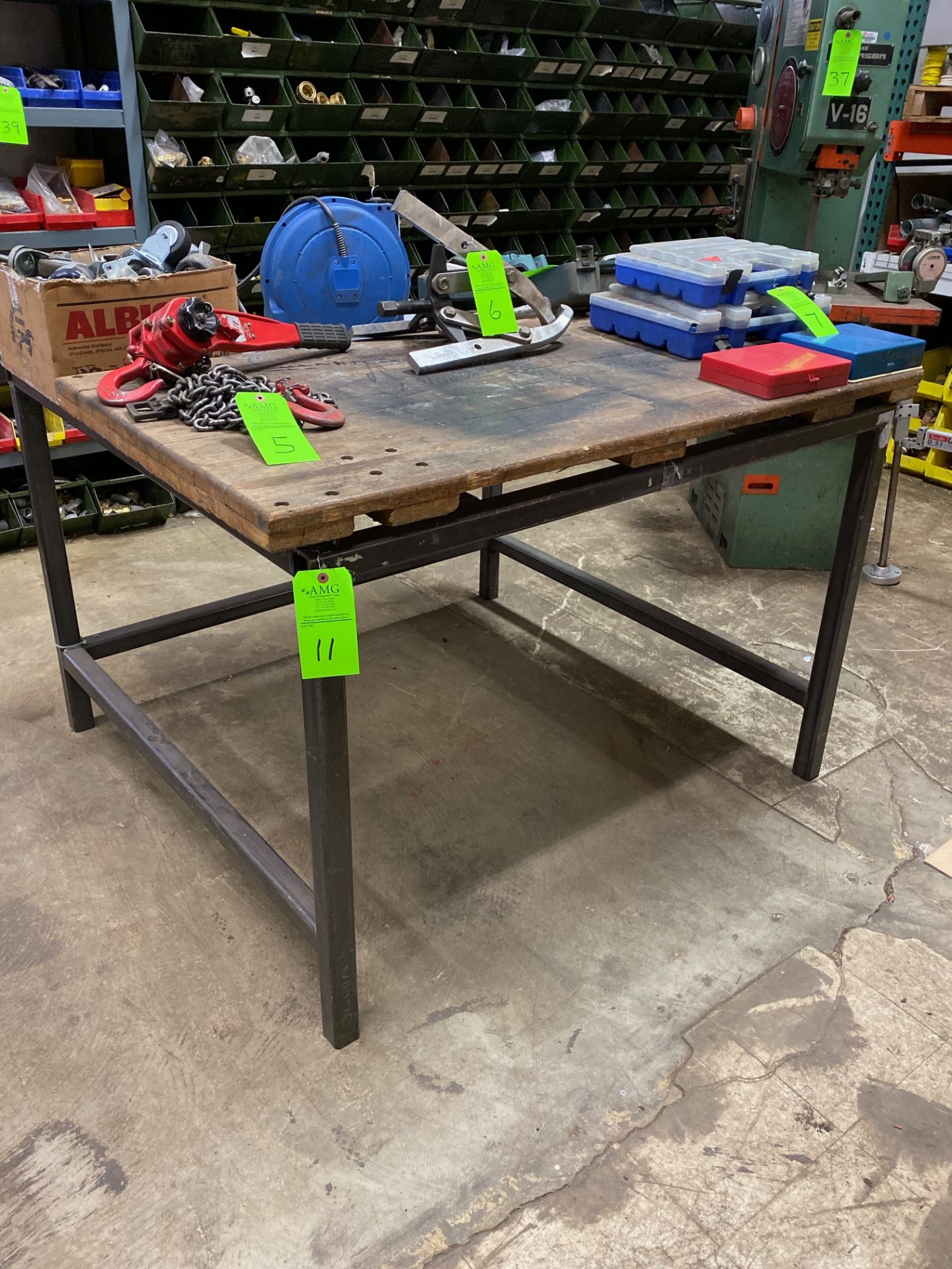 wood top shop table